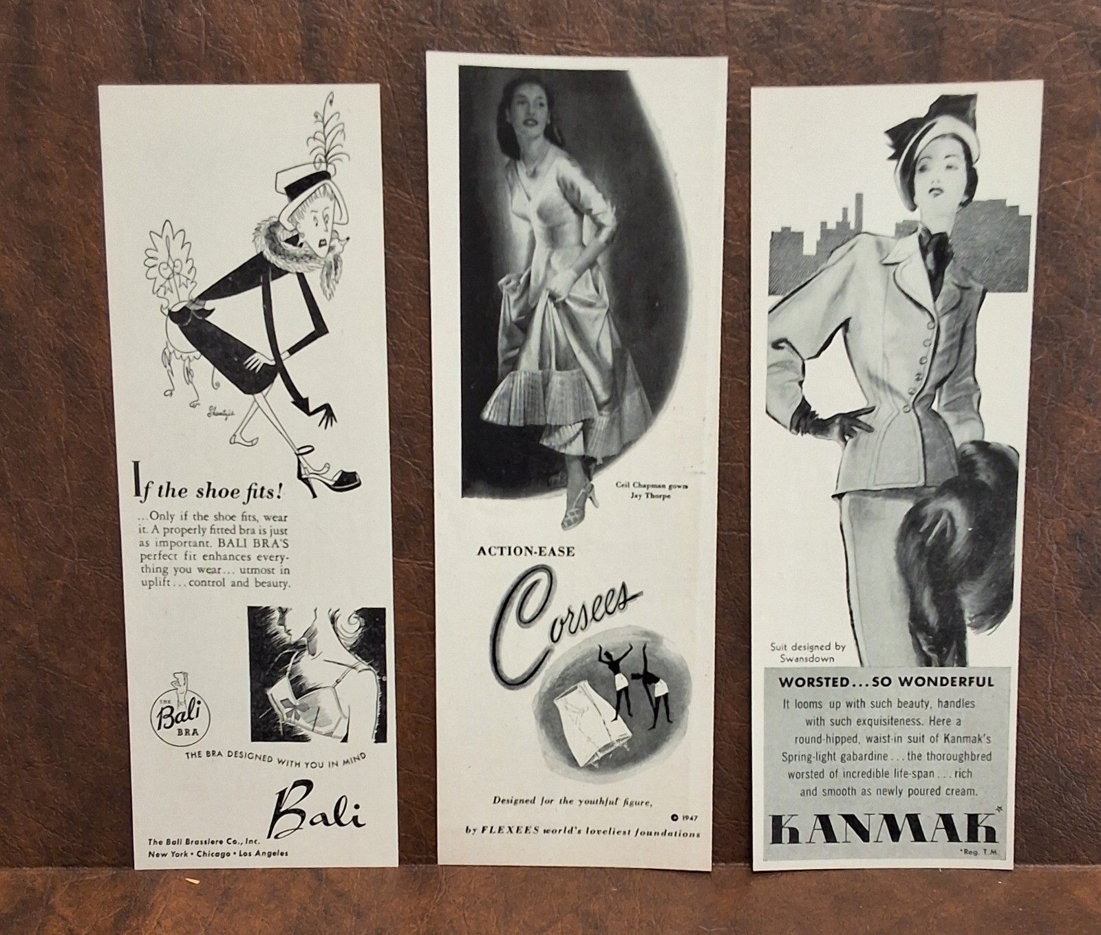Vintage Woman's Fashion - Bras - Gridles - Dresses - Skirts - 1940-1949 AD LOT