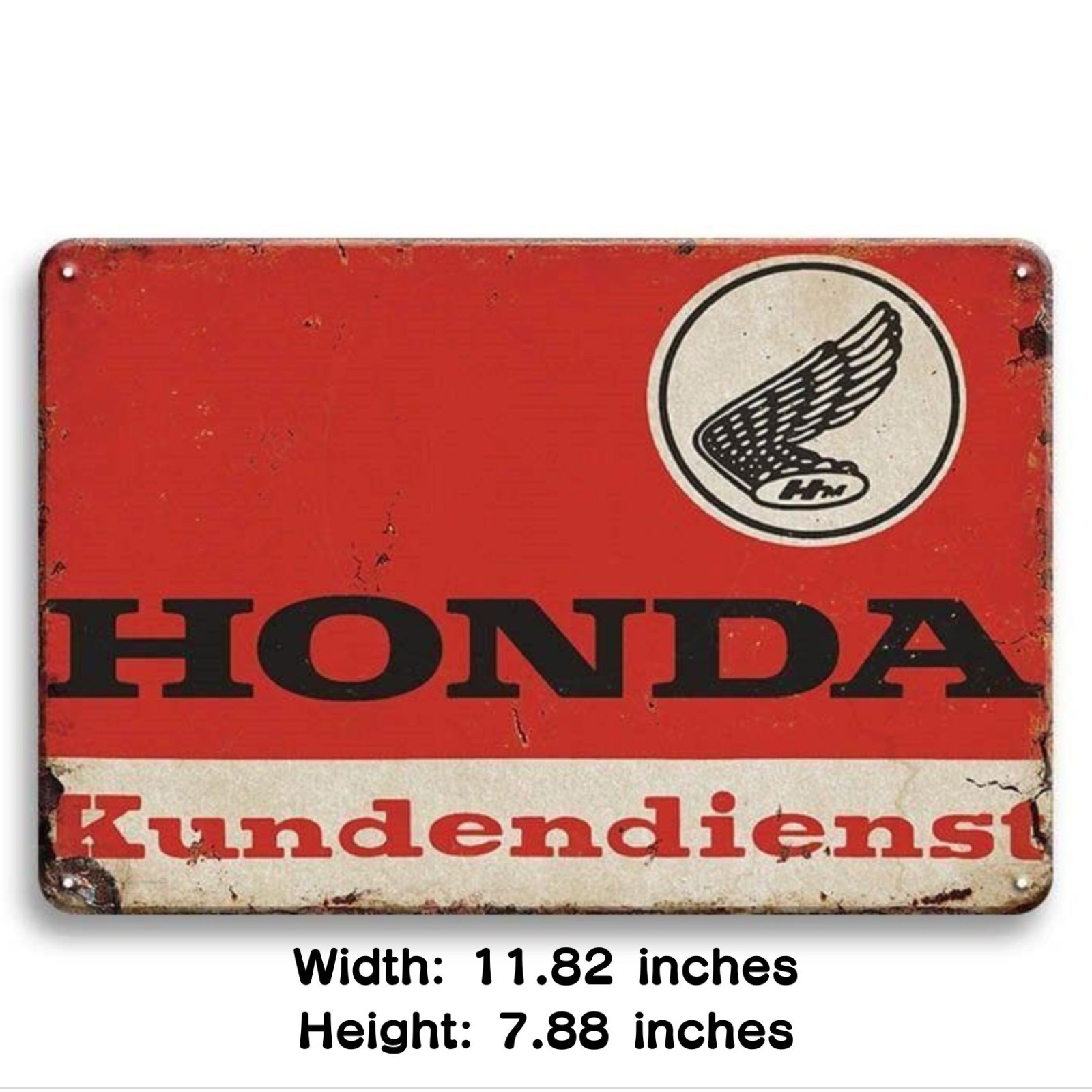 Honda Sign Plate Made in Japan Retro Tin Sign Showa Era Vintage Style