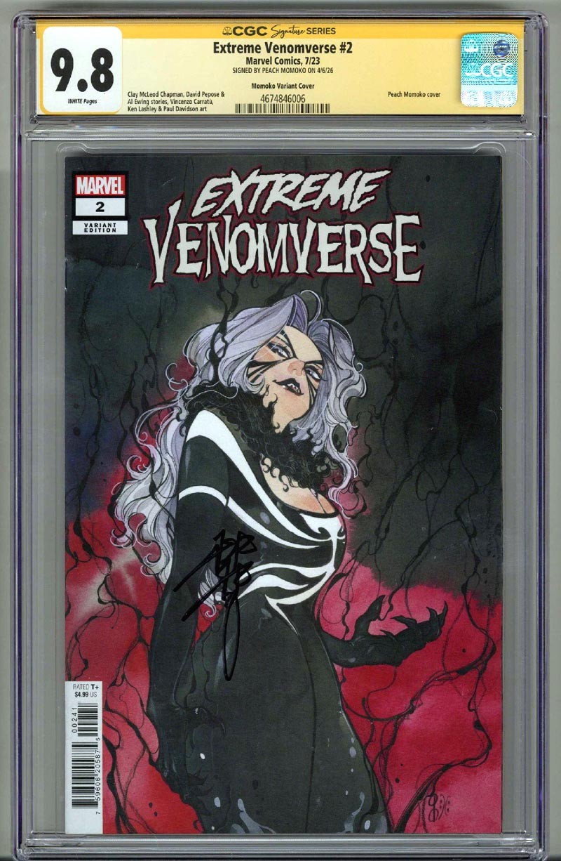 EXTREME VENOMVERSE #2 CGC 9.8 SS SIGNED PEACH MOMOKO VARIANT COVER LOW POP RARE