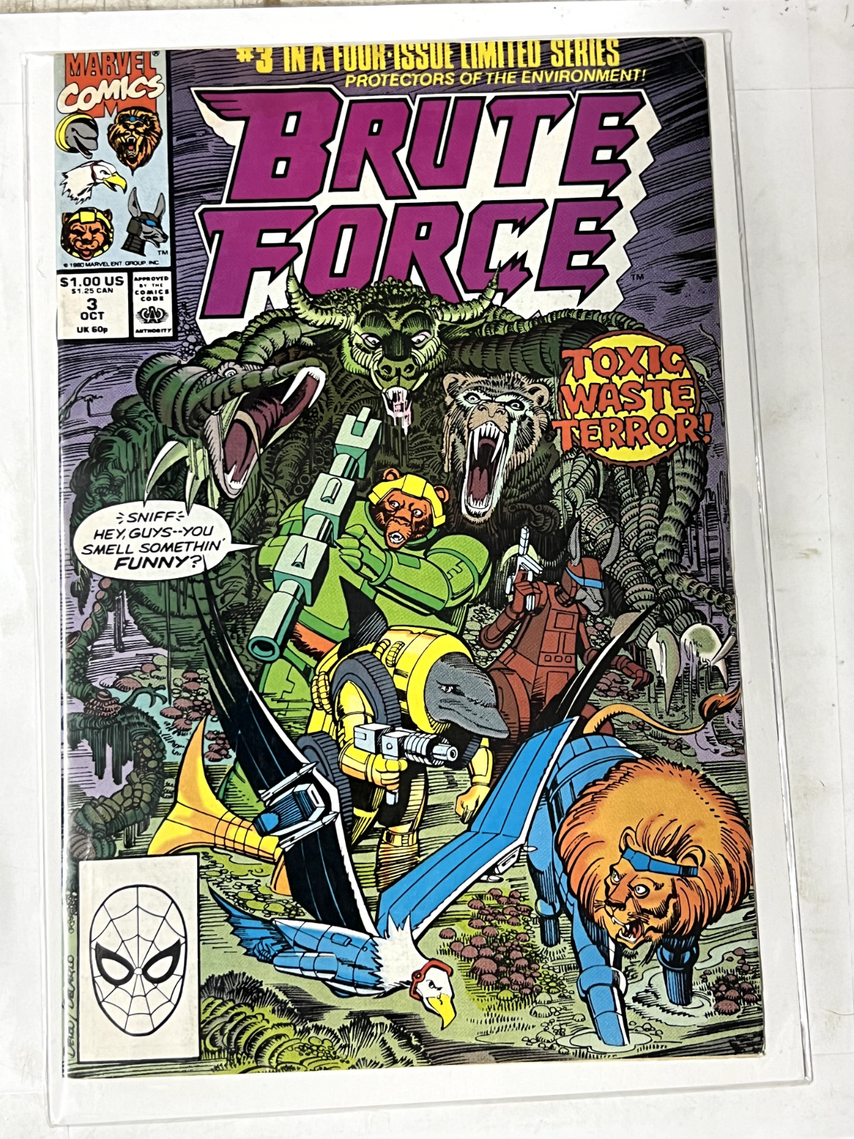 Brute Force #3 Marvel Comics 1990  DIRECT | Combined Shipping B&B