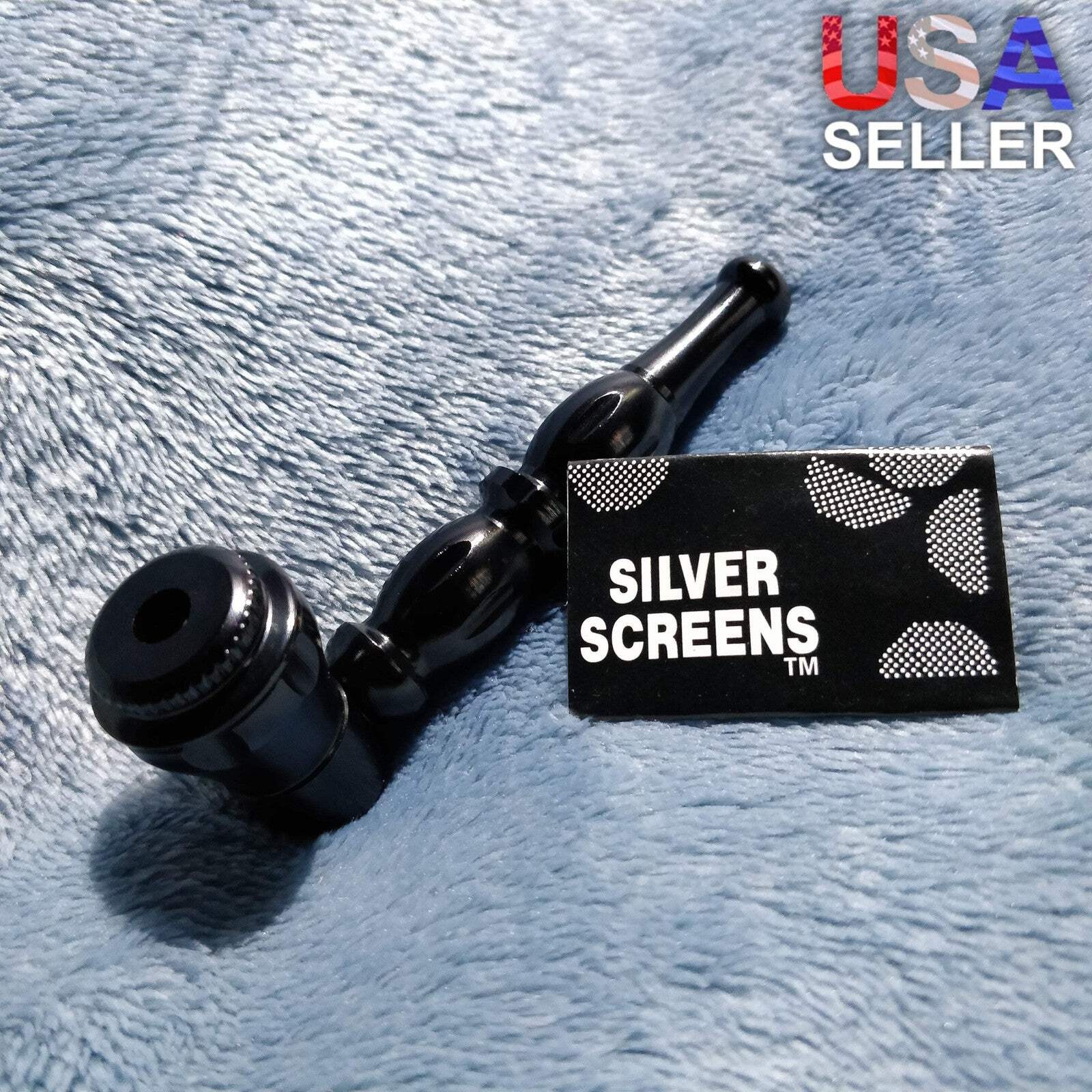 NEW Small Black Stylish Smoking Pipe Tobacco Herb Portable Metal Pocket Size NEW Small Black Stylish Smoking Pipe Tobacco Herb Portable Metal Pocket Size