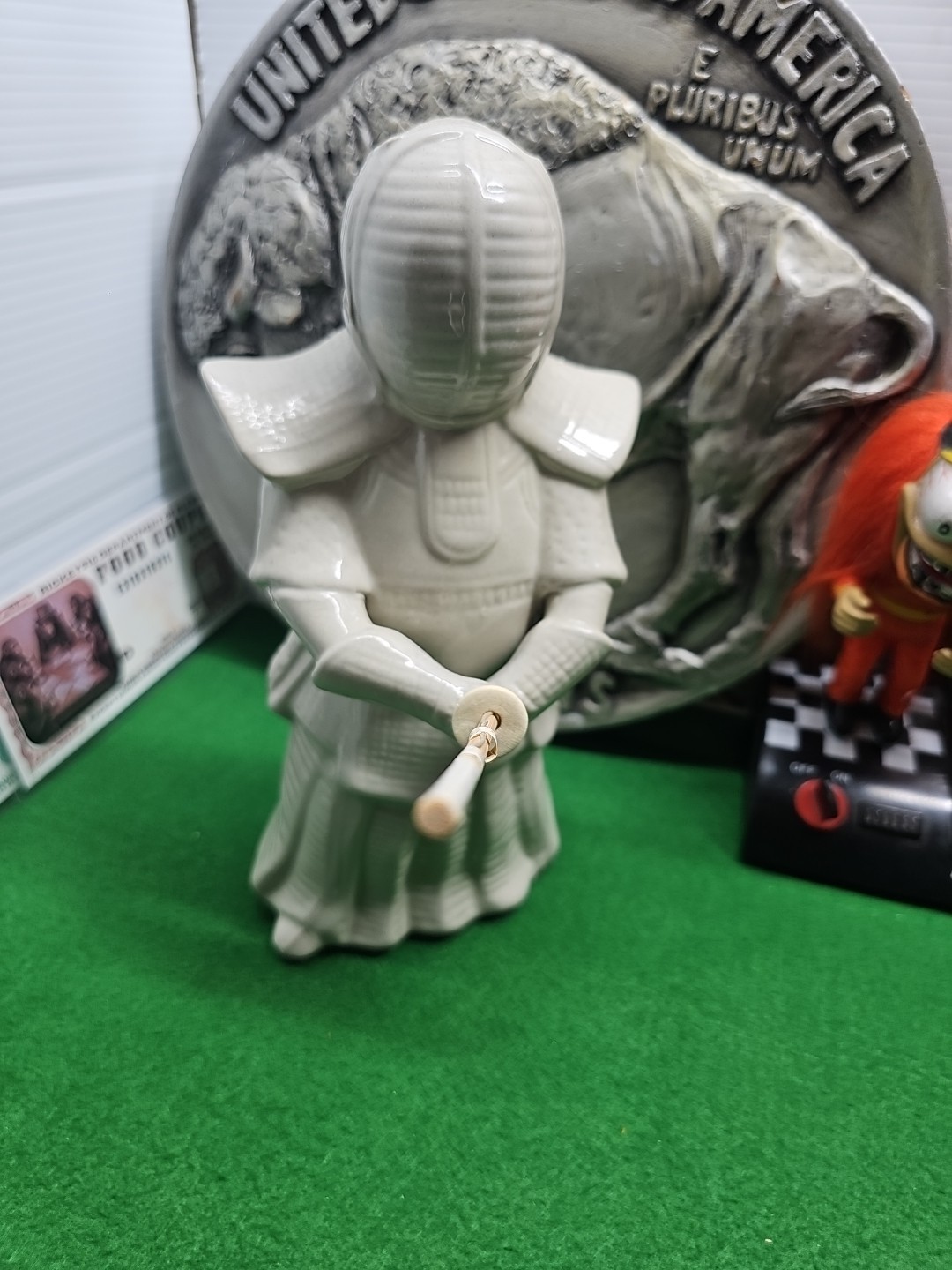 Vintage Benihana Japanese Samurai Kendo Kenjutsu Warrior Ceramic White Tiki Mug