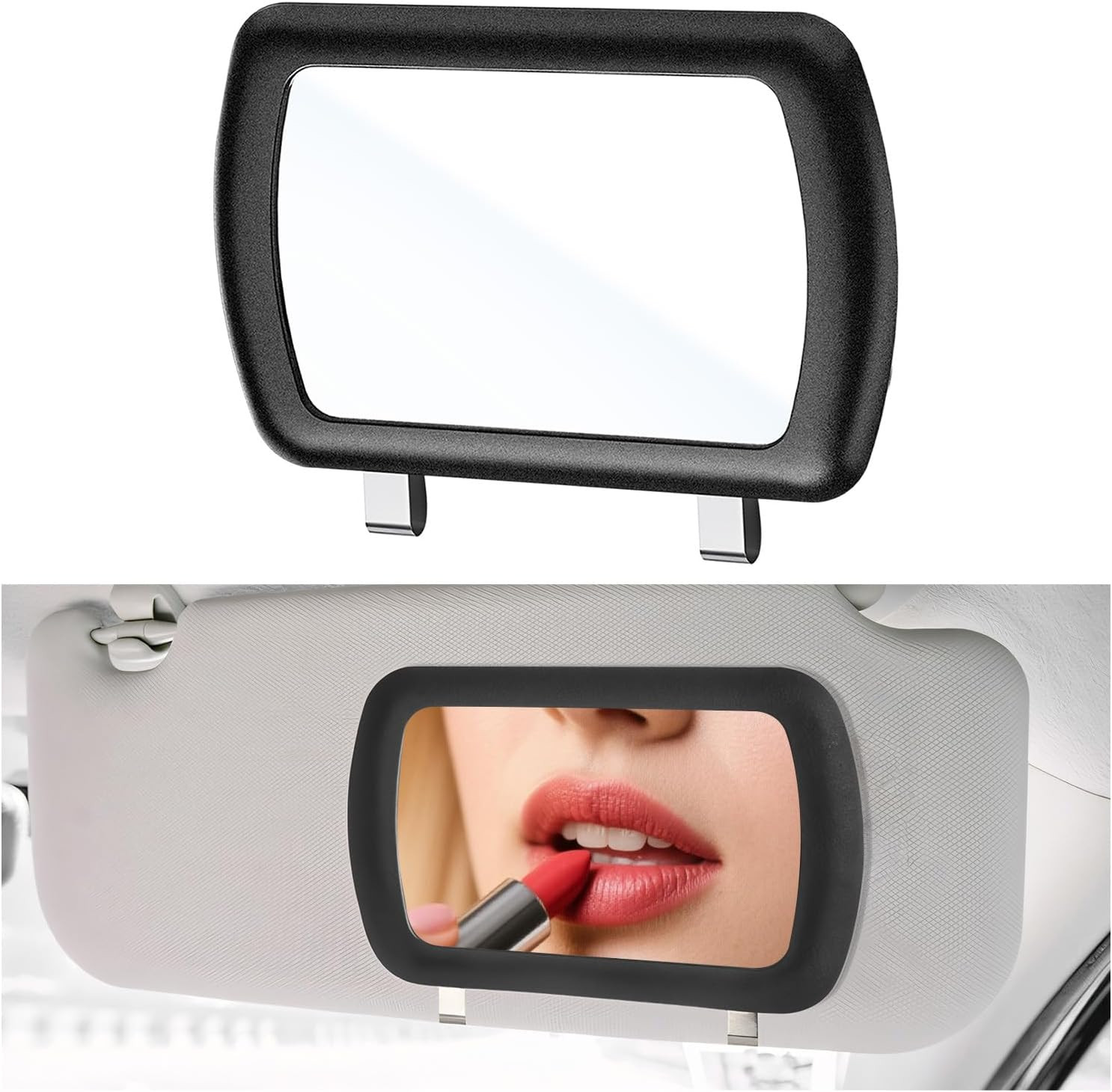 Car Sun Visor Vanity Mirror, 6.6 × 4.3 Clip-On Automotive Rear View 1 PCS Car Sun Visor Vanity Mirror, 6.6 × 4.3 Clip-On Automotive Rear View 1 PCS