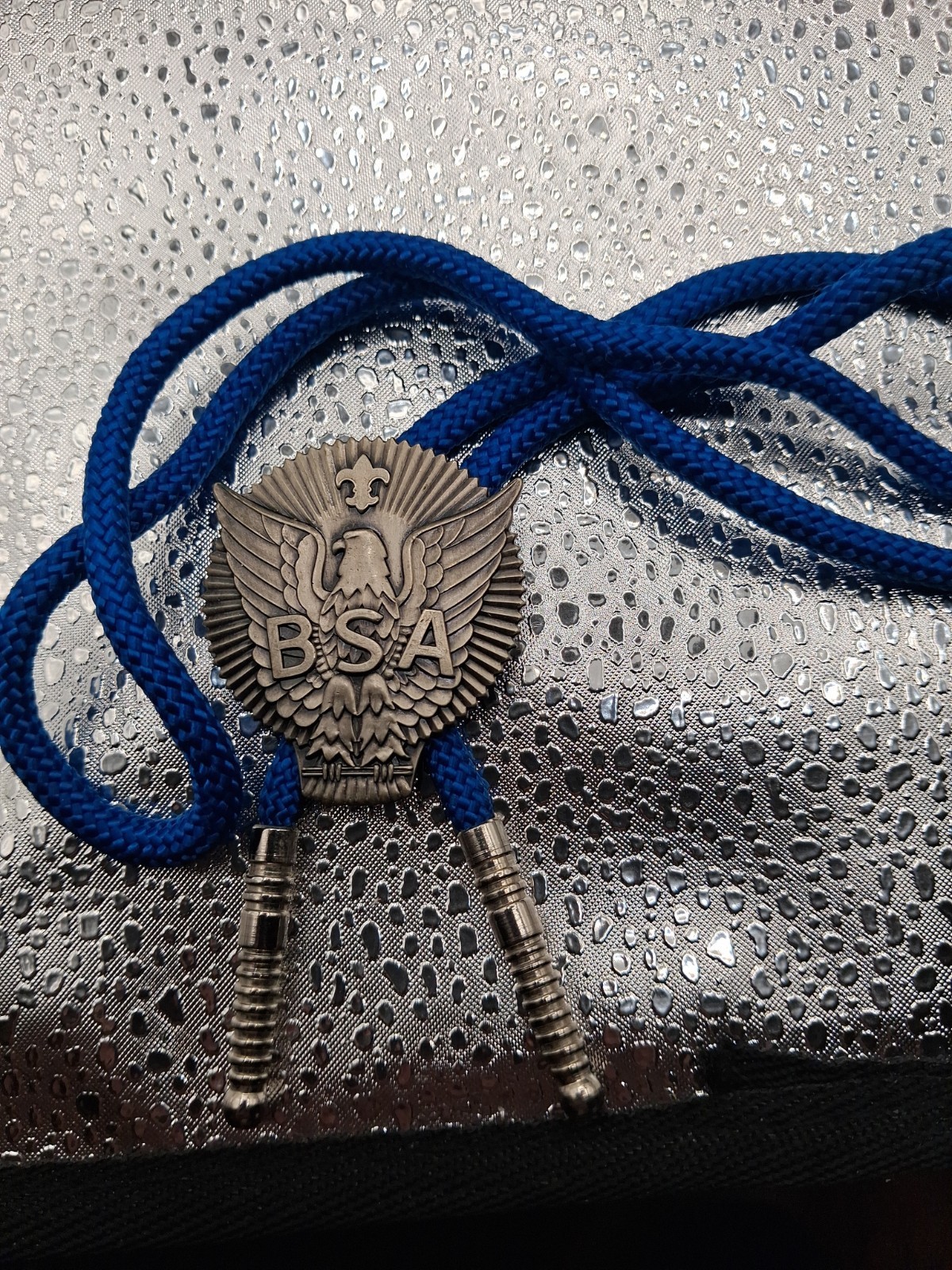 BOY SCOUTS OF AMERICA  EAGLE SCOUT BOLO TIE ORIGINAL BLUE CORD