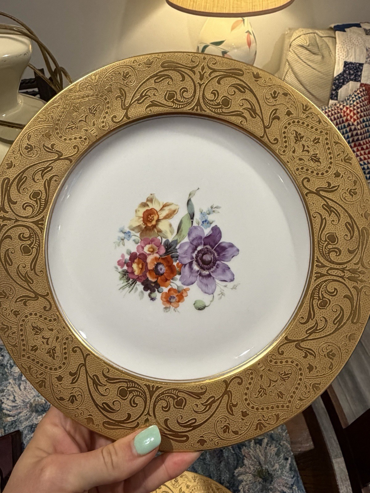 8pc set, 10” Plate, gold guilt, Hutschenreuther Royal Bavarian 8pc set, 10” Plate, gold guilt, Hutschenreuther Royal Bavarian