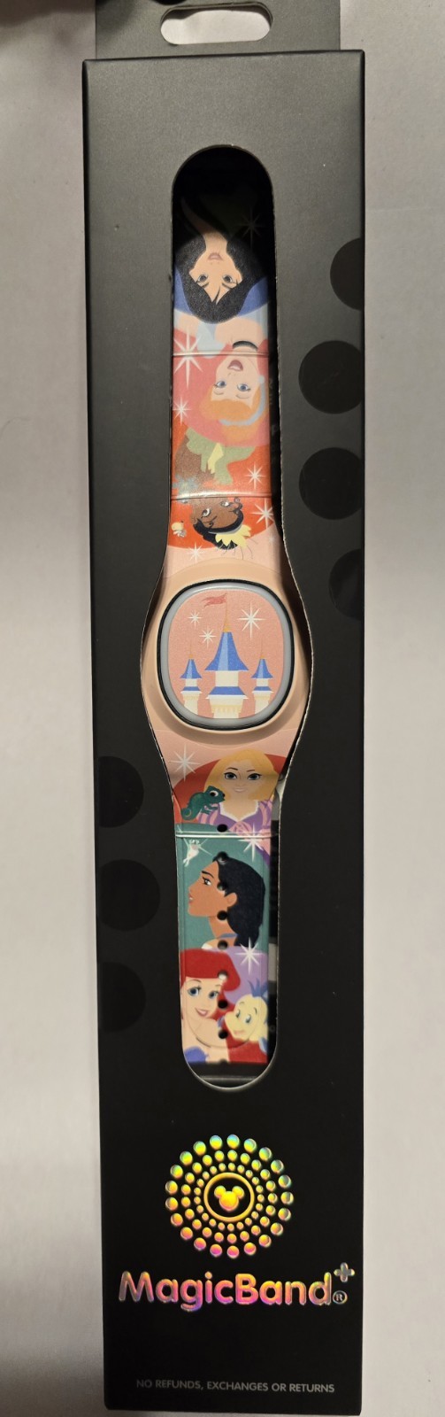 NEW 2026 Disney Magic Band Plus + Princess Ariel Mulan Tiana Cinderella Aurora NEW 2026 Disney Magic Band Plus + Princess Ariel Mulan Tiana Cinderella Aurora