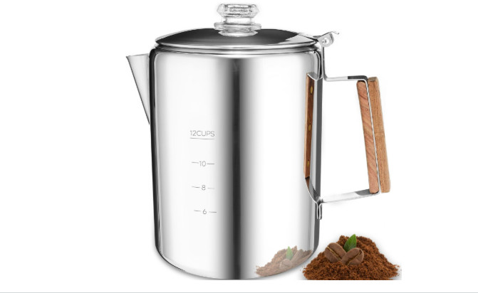 Vintage Camping Stove Top Percolator Coffee Maker Pot Stainless Steel Heavy Duty Vintage Camping Stove Top Percolator Coffee Maker Pot Stainless Steel Heavy Duty