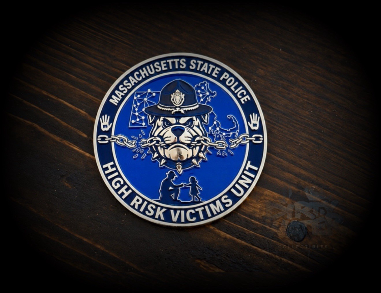 Mass State Police High Risk Victims Unit challenge Coin