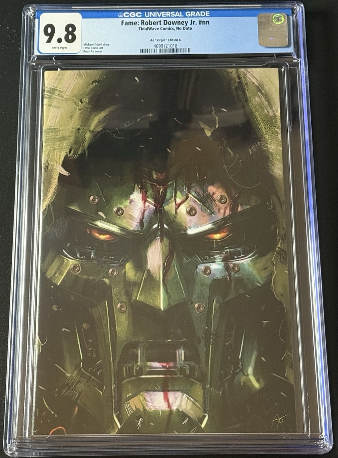 CGC 9.8 FAME ROBERT DOWNEY JR VIRGIN COVER B DOOM HEROSCON EXCLUSIVE  LTD 100