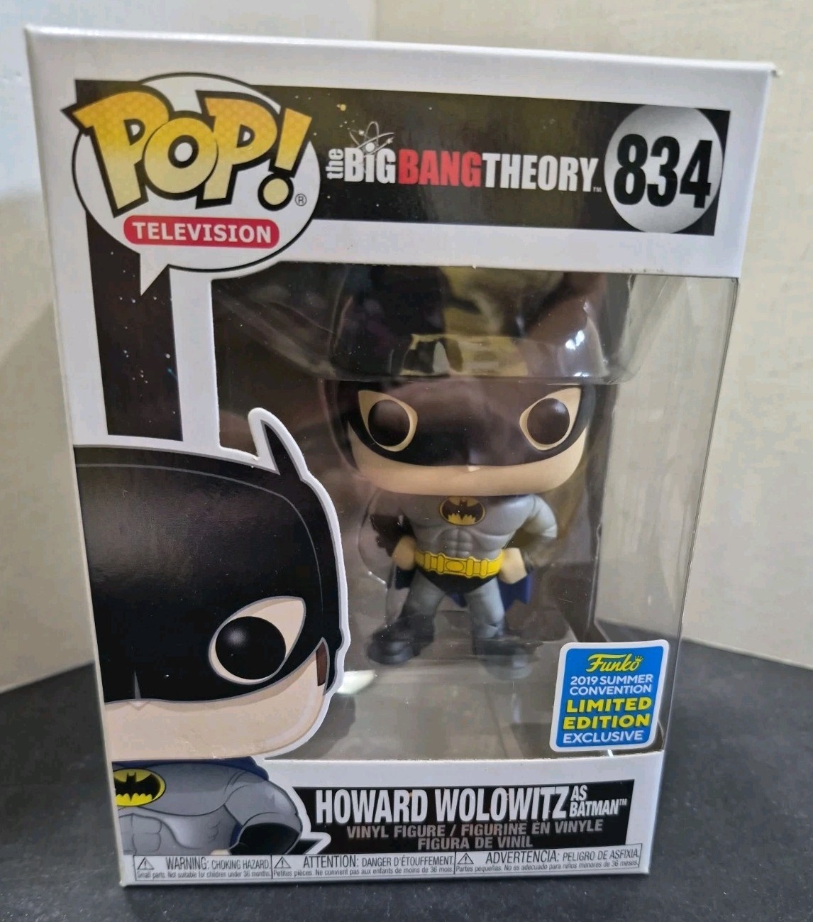 HOWARD as BATMAN 834 2019 SDCC Funko Big Bang Limited Edition Exclusive HOWARD as BATMAN 834 2019 SDCC Funko Big Bang Limited Edition Exclusive