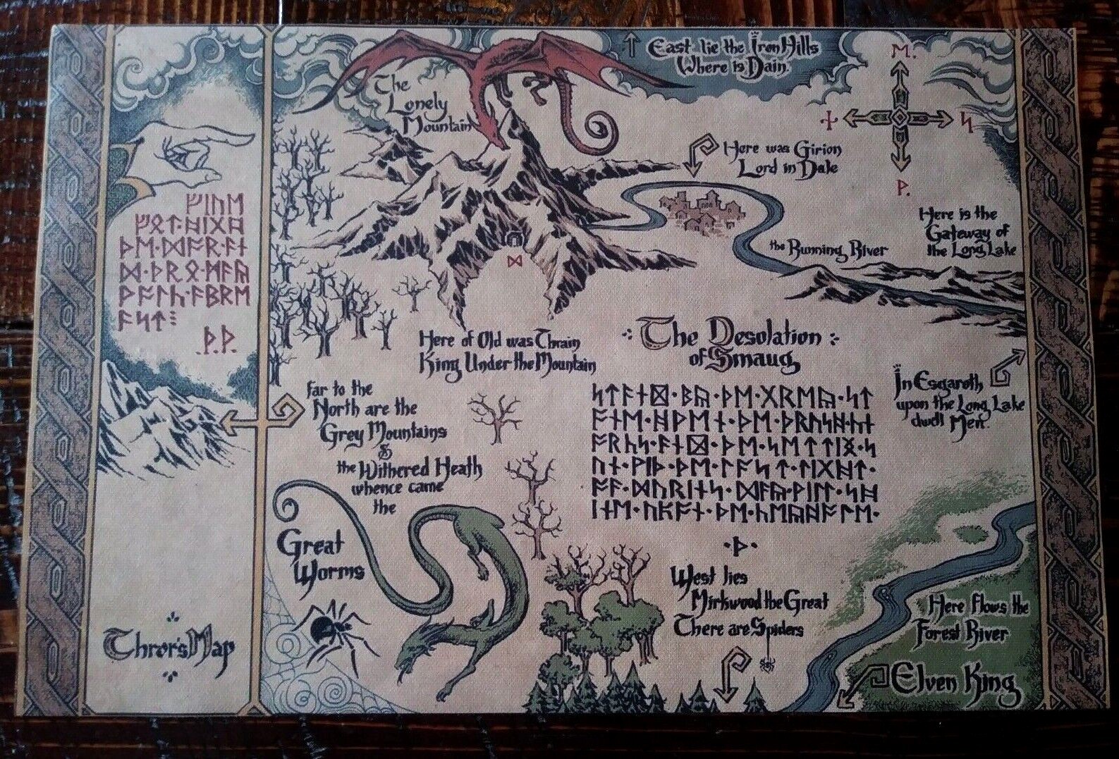 LOTR Hobbit Thror\'s Map CANVAS ART PRINT Lord of the Rings Middle Earth 11\ LOTR Hobbit Thror\'s Map CANVAS ART PRINT Lord of the Rings Middle Earth 11\