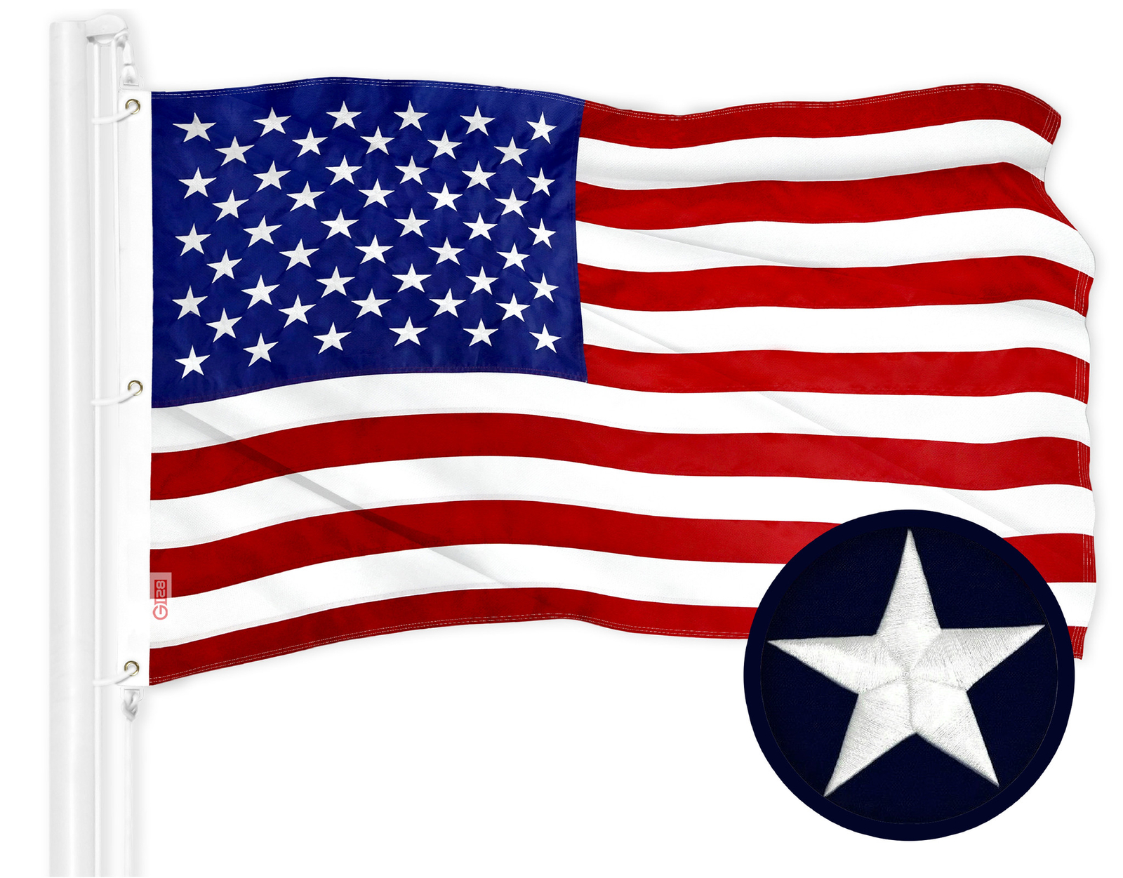 American US USA Flag 6x10FT Embroidered Polyester Brass Grommets G128