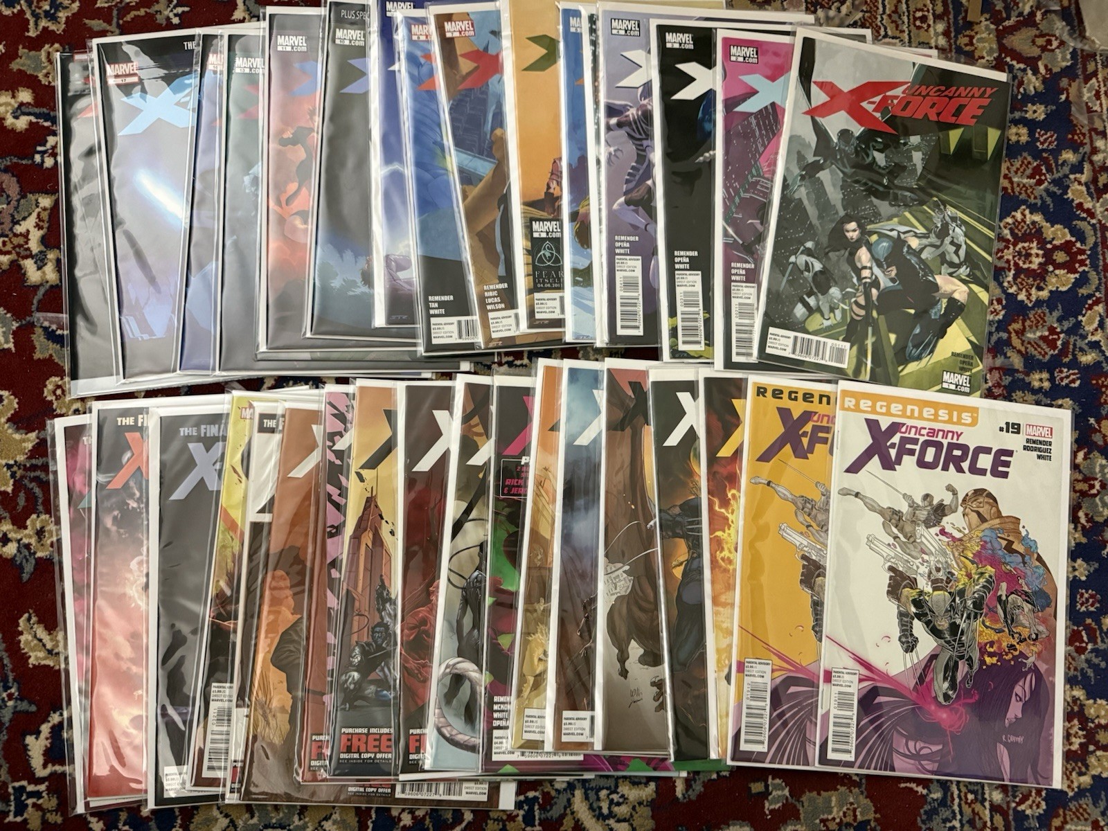 UNCANNY X-FORCE 1-35. 2010. NEAR COMPLETE SERIES. 3 Missing. 35 Total Books. 9.0 UNCANNY X-FORCE 1-35. 2010. NEAR COMPLETE SERIES. 3 Missing. 35 Total Books. 9.0