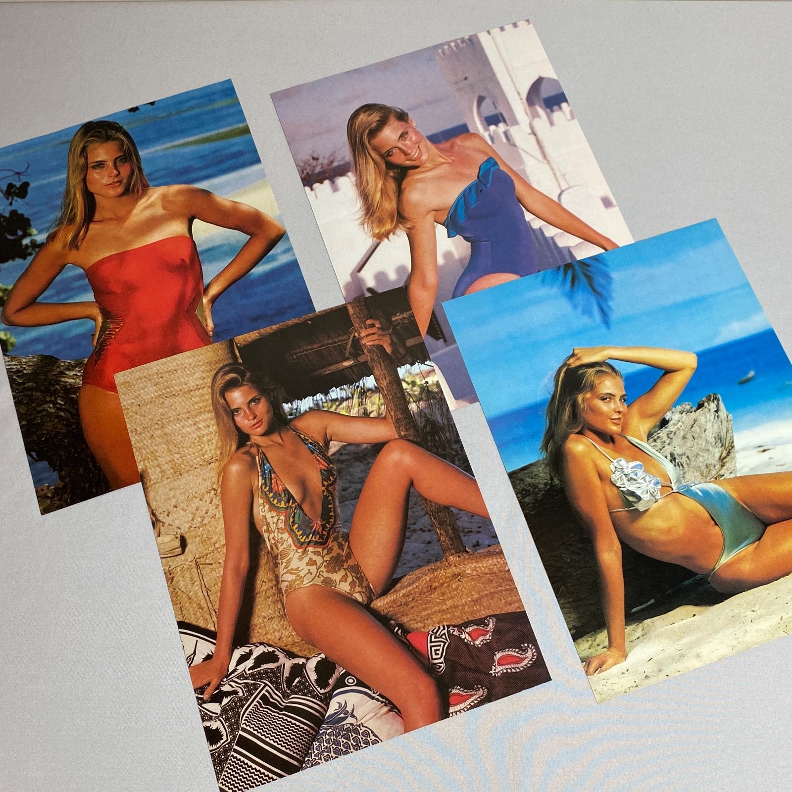 Kim Alexis Swimsuit 1983 Vintage Magazine Pinup Photo Clippings - Set of 4
