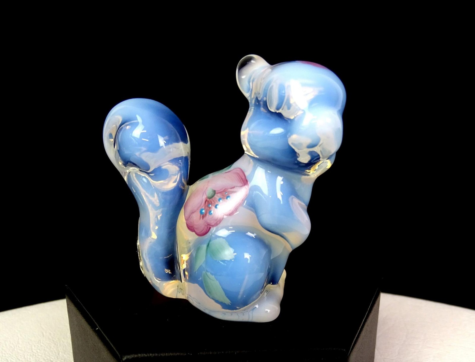 Fenton Glass French Opalescent Meadow Beauty S. Bryan 2 3/4\