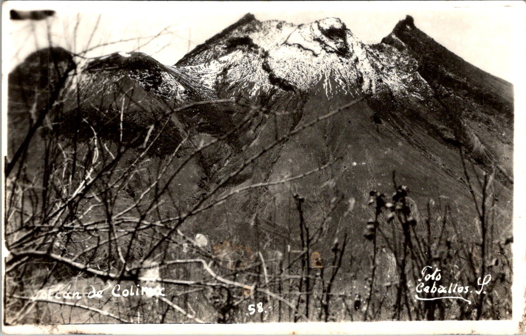 Volcan de Colima Mexico Postcard Foto Ceballos No 58 Landscape Volcan de Colima Mexico Postcard Foto Ceballos No 58 Landscape