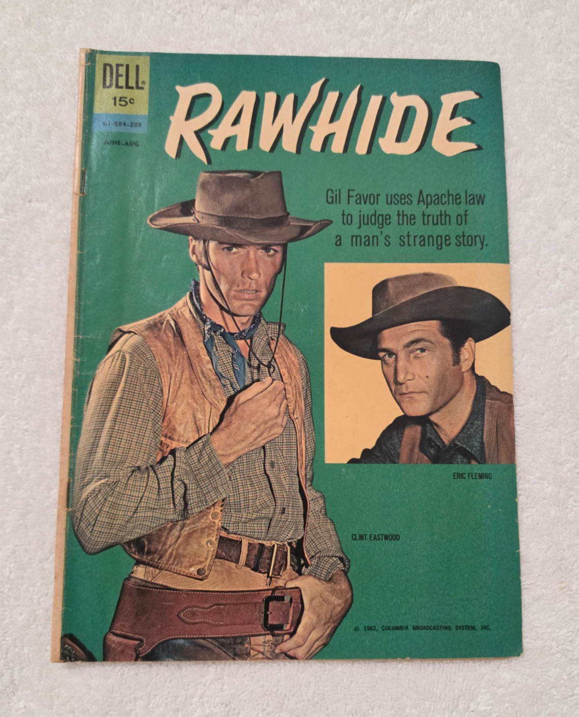 Vintage RAWHIDE Clint Eastwood Western Action / 1962 Dell Comic Book 01-684-208 Vintage RAWHIDE Clint Eastwood Western Action / 1962 Dell Comic Book 01-684-208