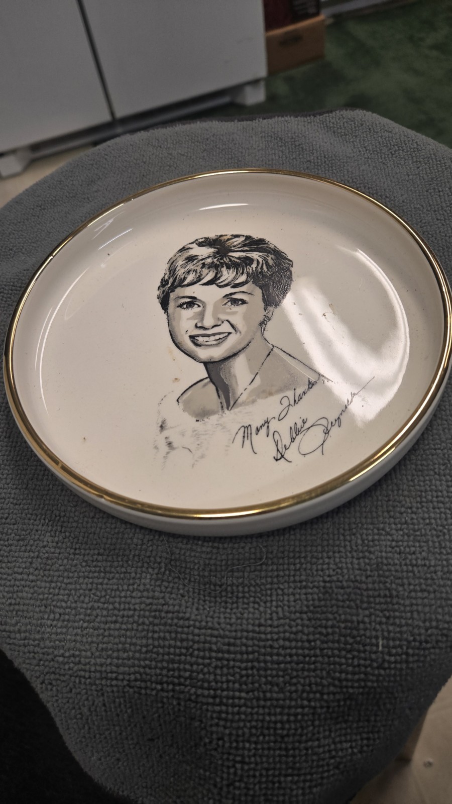 Vintage Debbie Reynolds Jack Nadel Inc Hollywood Promo Portrait Plate Coaster...