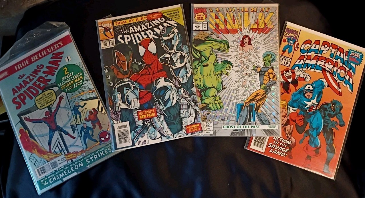 Vintage Comic Books Ungraded In Protective Film