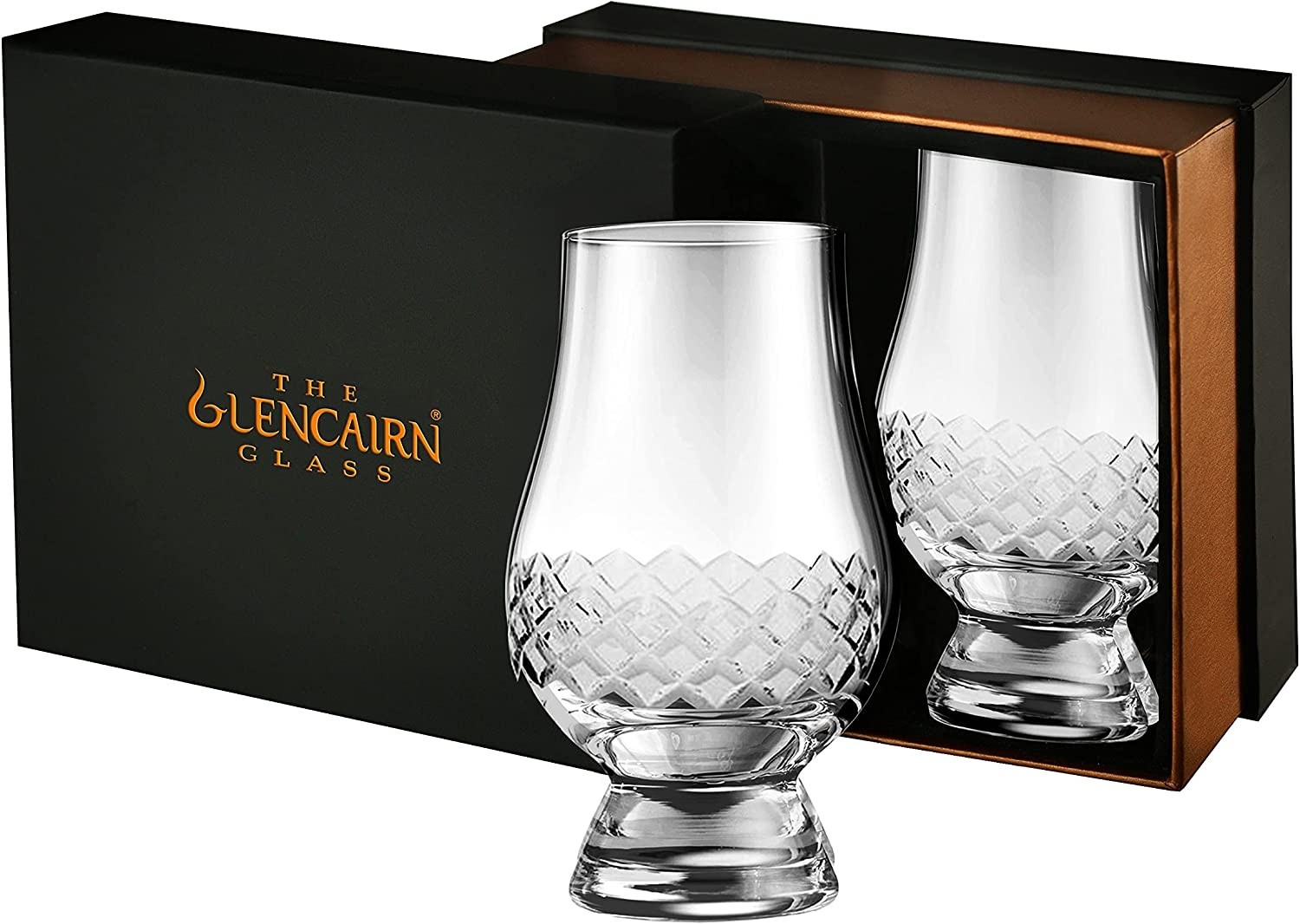 The Glencairn Diamond Cut Two Glass Boxed Set with a Gift Sleeve The Glencairn Diamond Cut Two Glass Boxed Set with a Gift Sleeve