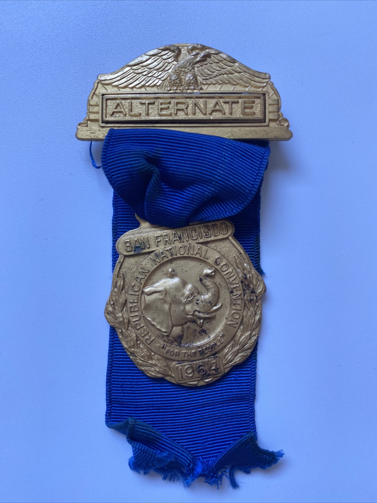 1964 Republican National Convention Alternate Delegate Badge Sen Barry Goldwater