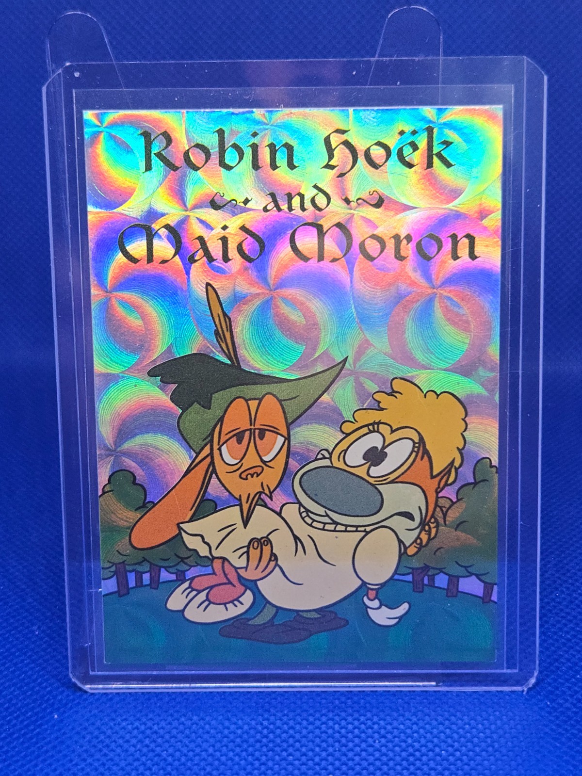 1994 Topps Ren & Stimpy All-Prism #2 Robin Hoek & Maid Moron Fresnel Circles