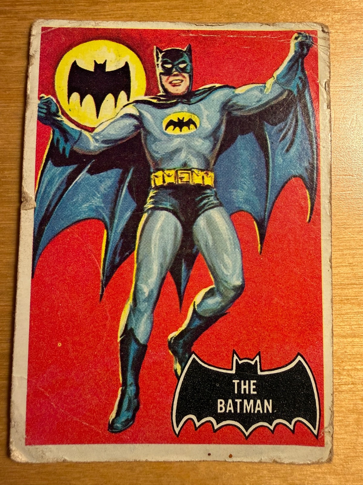1966 Topps The Batman RC #1 Batman Black Bat Vintage Card 1966 Topps The Batman RC #1 Batman Black Bat Vintage Card