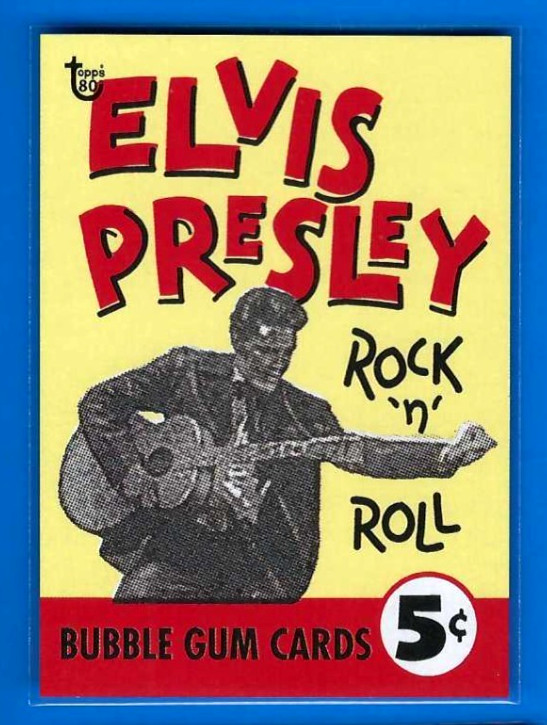 1956 ELVIS TOPPS 2018 Wrapper art cards #49 Card in series IN TOP LOADER