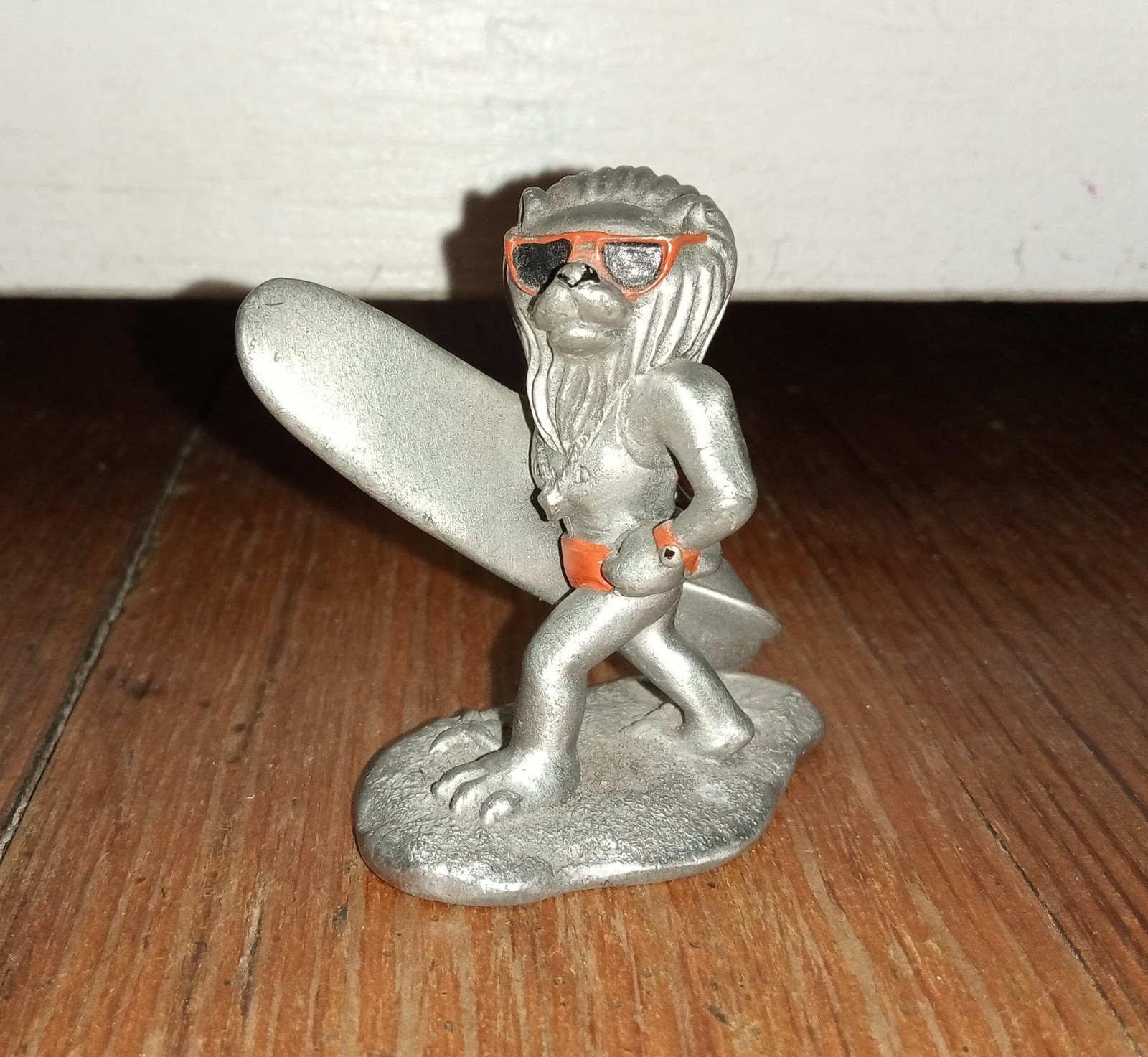 1984 Hudson Beach Lifeguard Surfer Lion Fine Pewter 2\