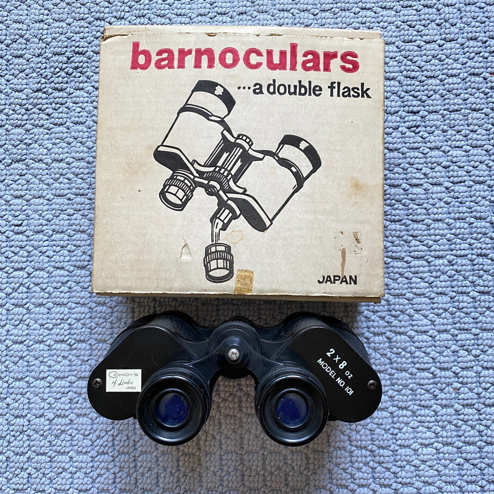 Vintage Comoy\'s Of London-Barnoculars a double Flask Japan