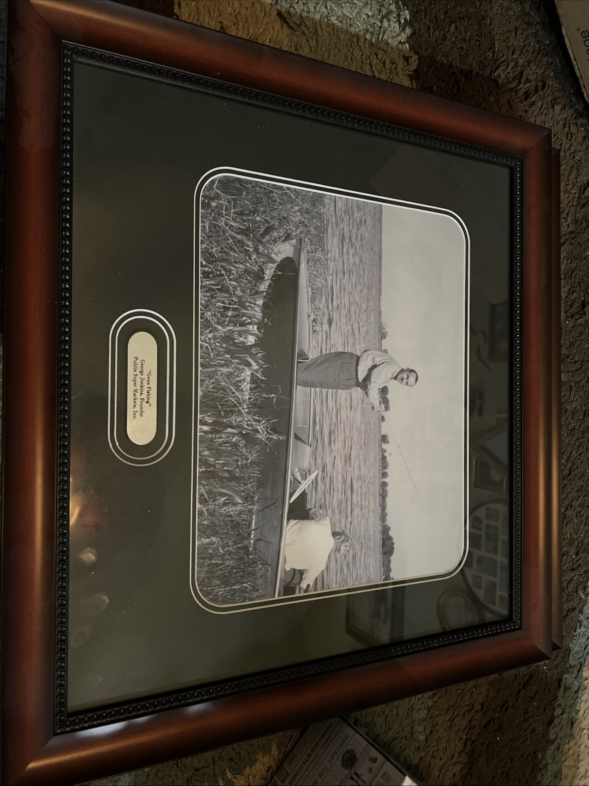 “Gone Fishing” George Jenkins Large Photo Publix Founder Framed