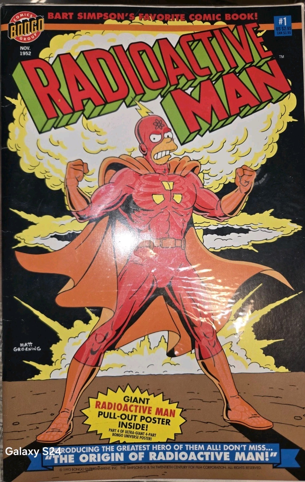 Bongo Comics Group Radioactive Man #1 (1993) INCLUDES POSTER EXCELLENT CONDITION Bongo Comics Group Radioactive Man #1 (1993) INCLUDES POSTER EXCELLENT CONDITION