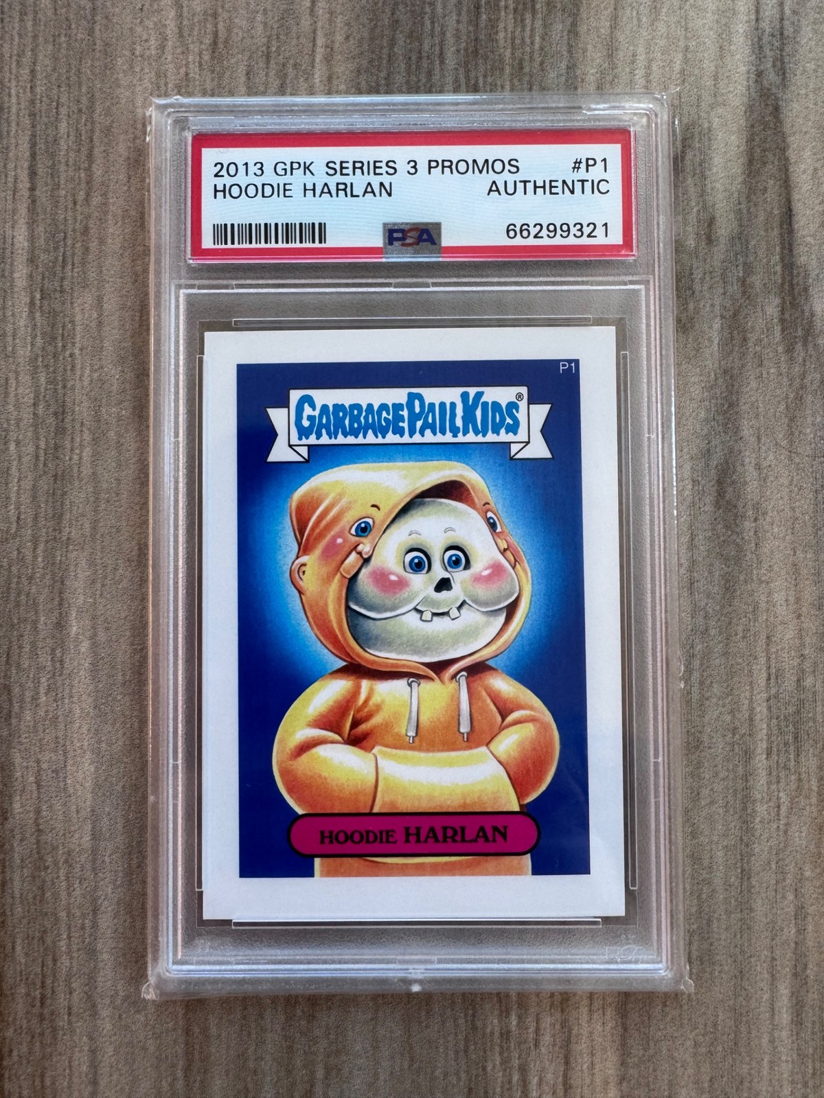 2013 GPK Series 3 Promos Hoodie Harlan #P1 PSA Authentic - Garbage Pail Kids