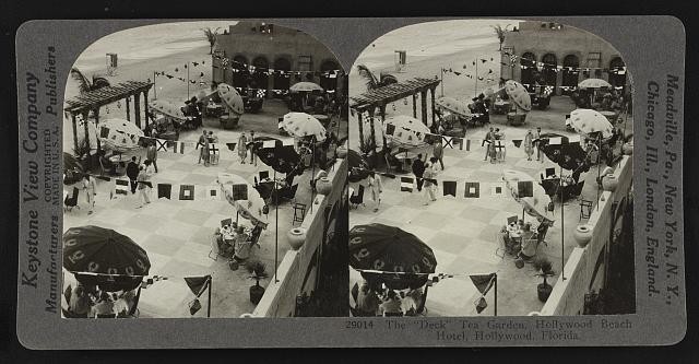 Photo:Hollywood Florida 1926 Hollywood Beach Hotel Deck Tea Garden