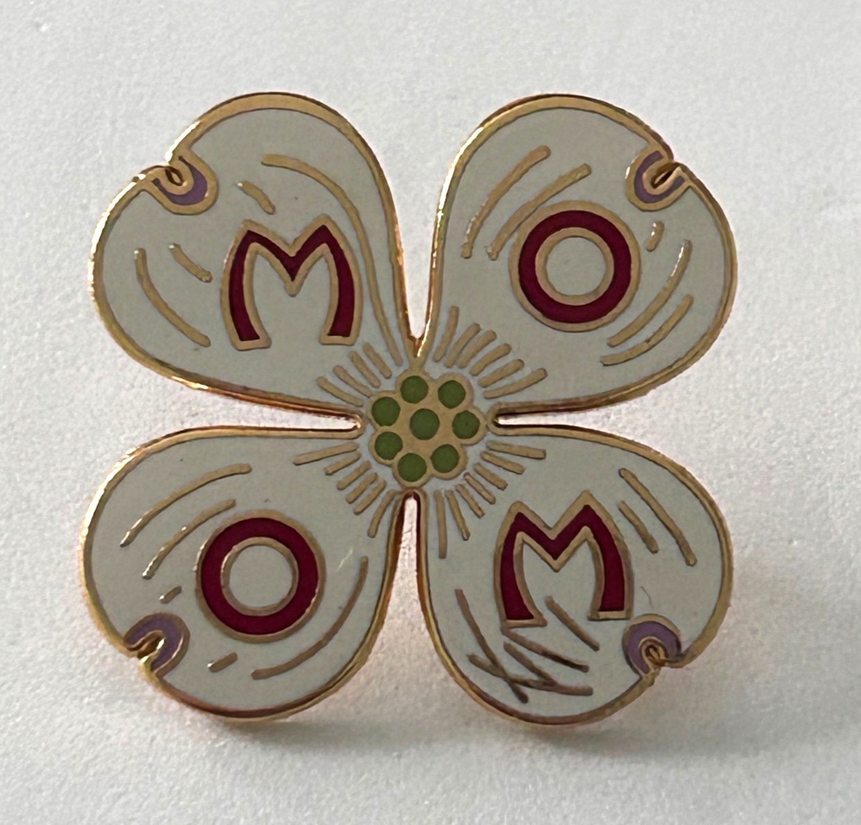 Vintage Odyssey of the Mind Missouri Flower Petal OM Lapel Pin