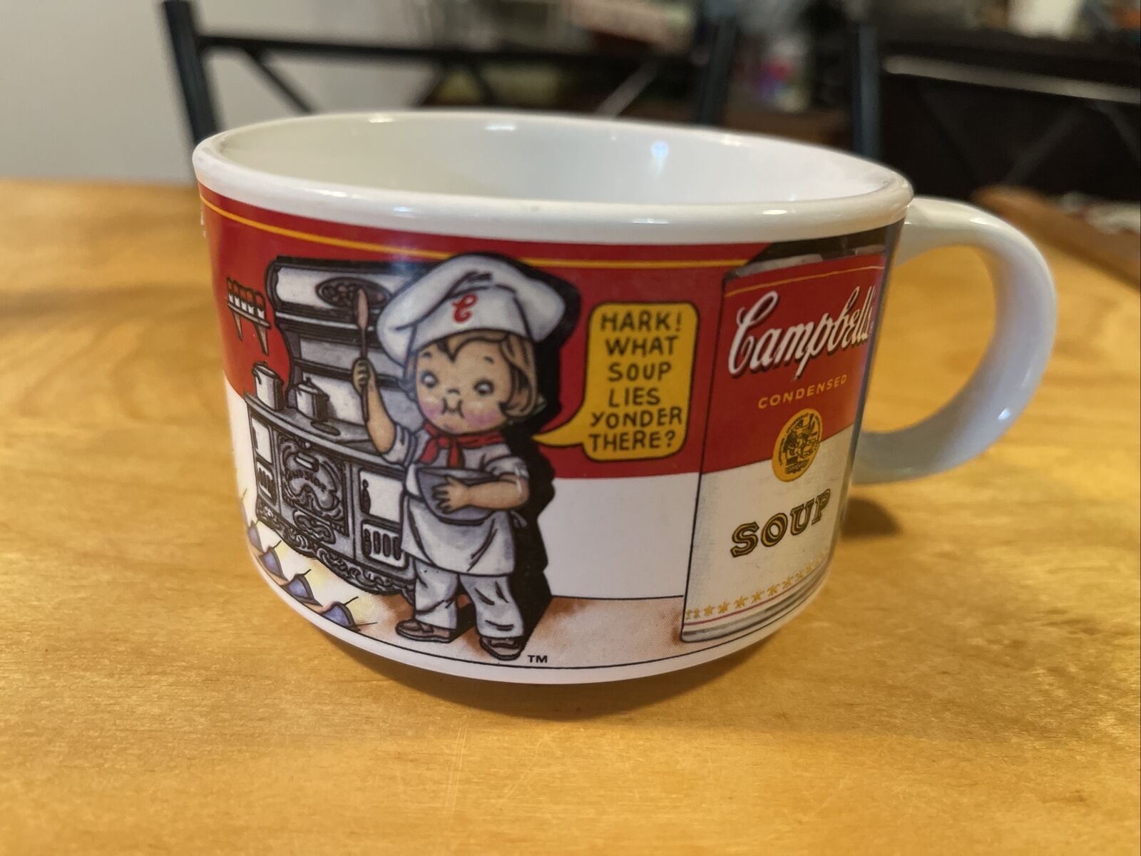 NEW Campbell\'s Soup Coffee Mug  Children Chef Cook  Making  Soup  1997 Ceramic