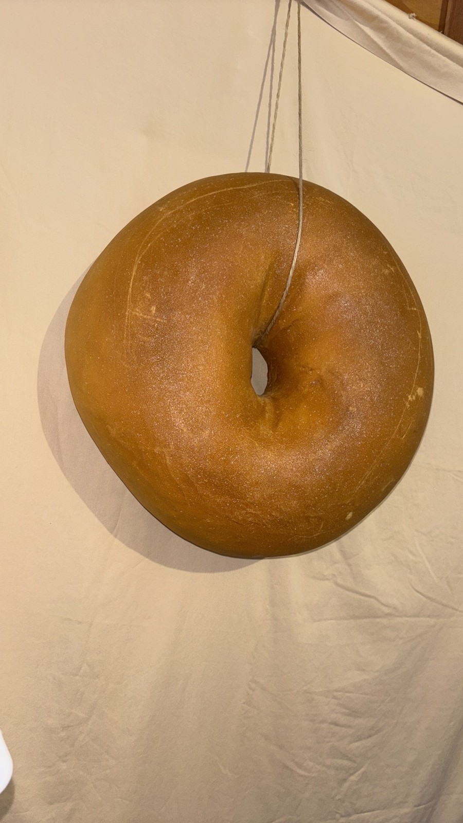 Vintage Gigantic Bagel Foam Prop Decor. 16 inches in diameter. 5” high Vintage Gigantic Bagel Foam Prop Decor. 16 inches in diameter. 5” high
