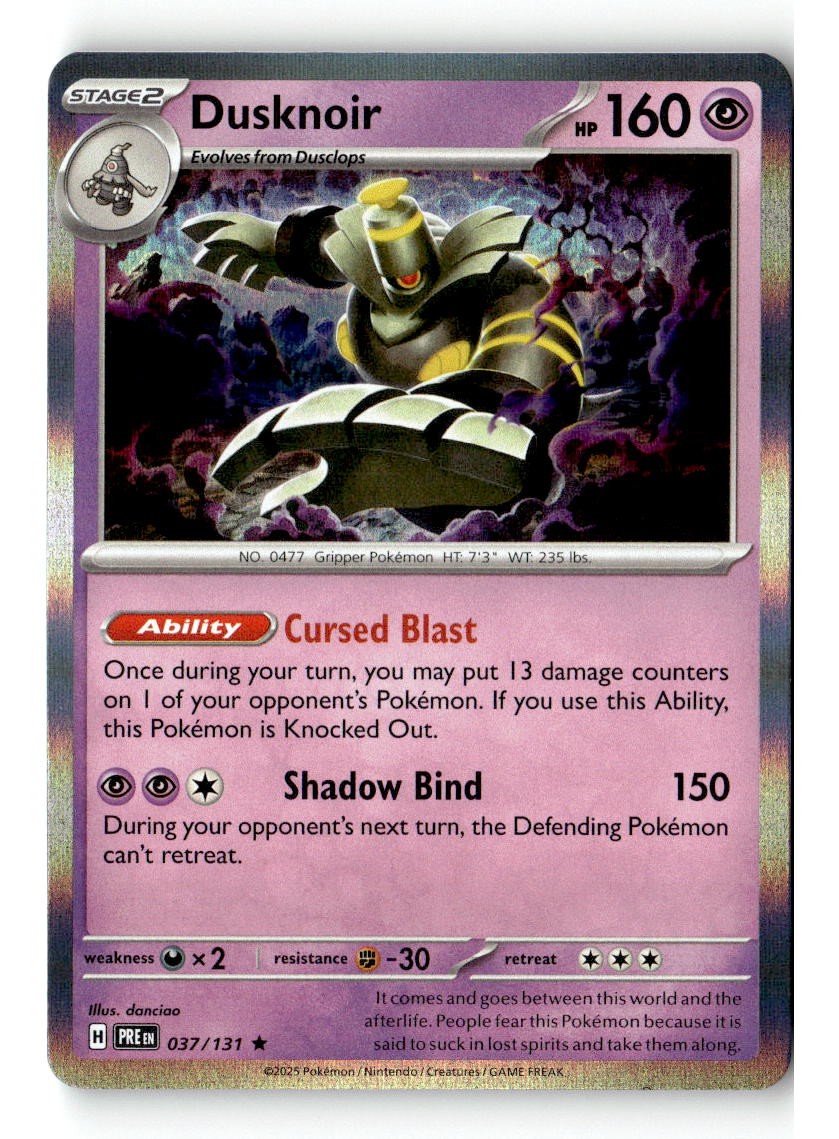 Dusknoir Holofoil[PRE - 037/131] (NM) Pokemon