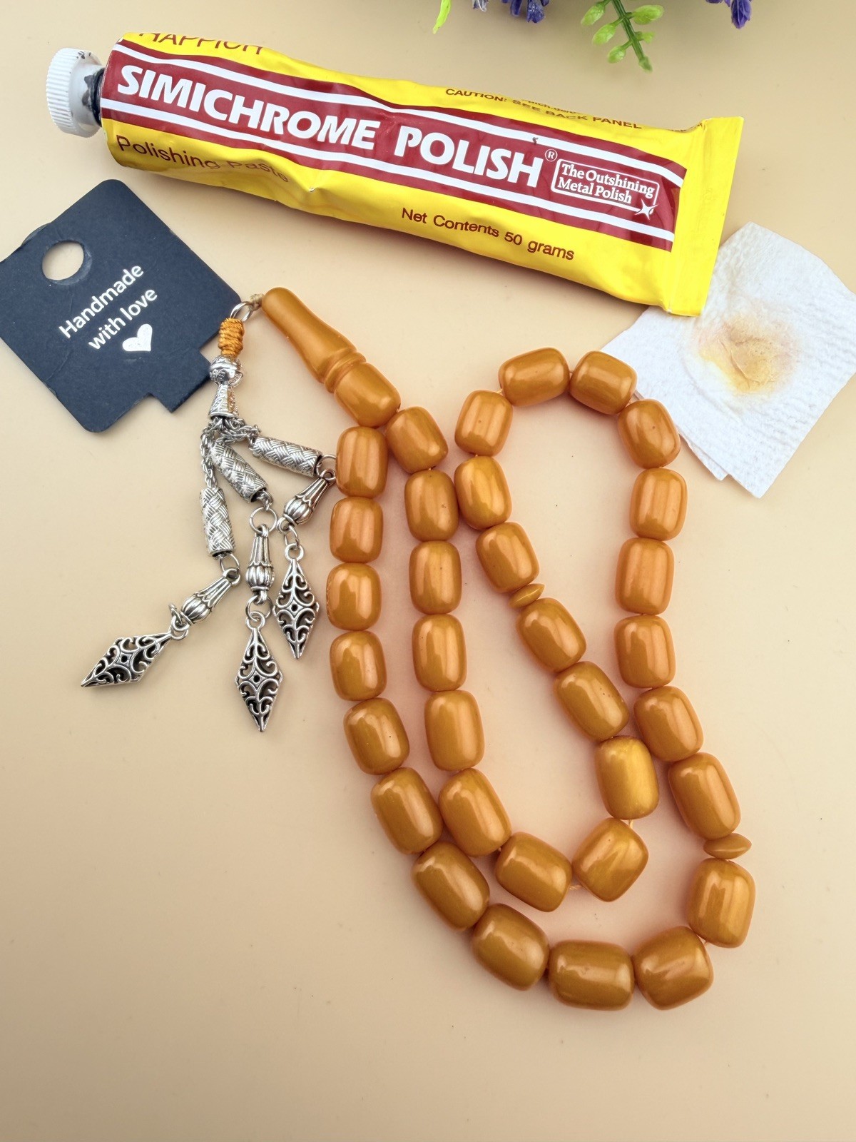 Antique German Misky 33bead Rosary Tesbih مسباح مسبحة مسكي الماني أنتيك N670