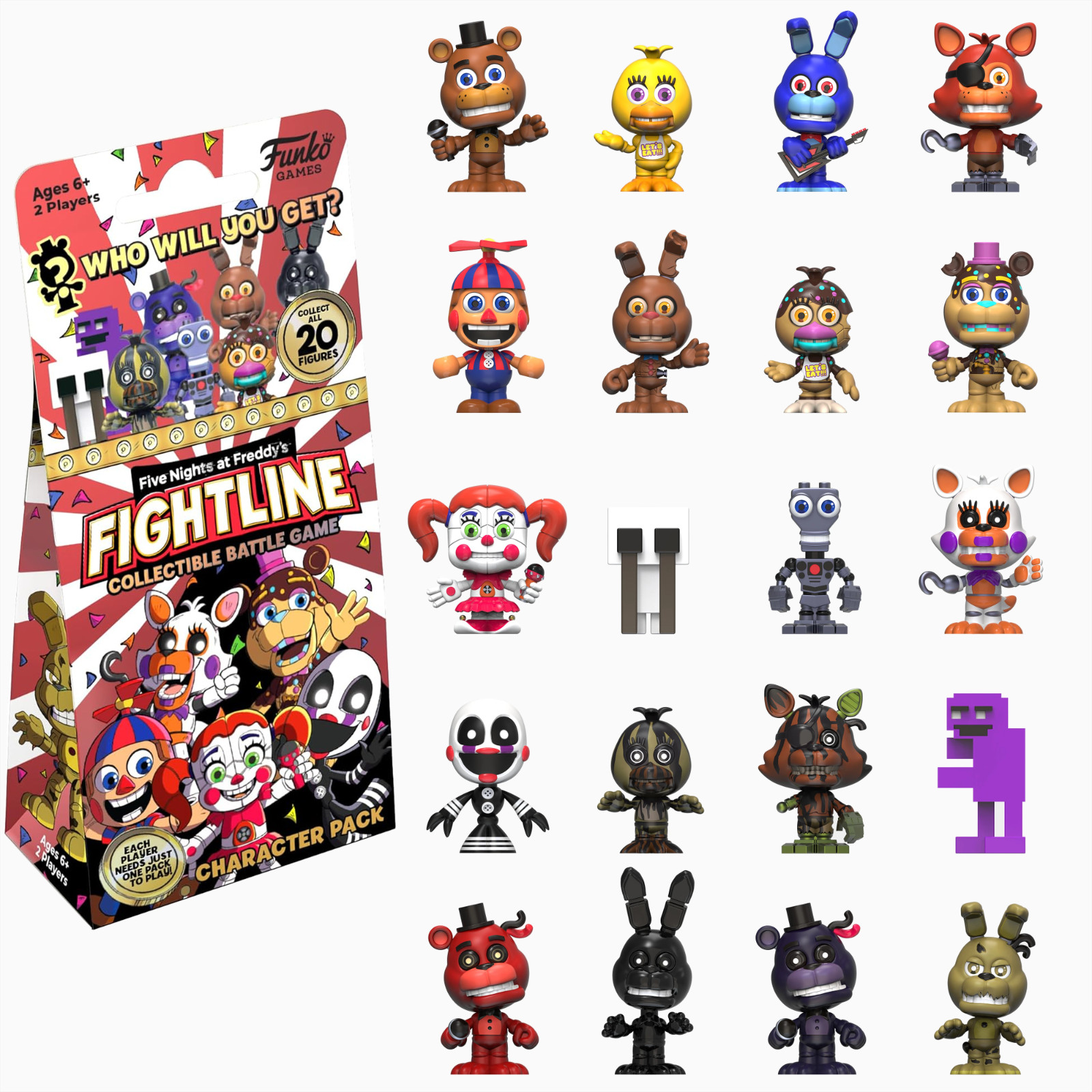 Funko Five Nights at Freddy's Fightline - Complete Set of 20 FNAF World Figures