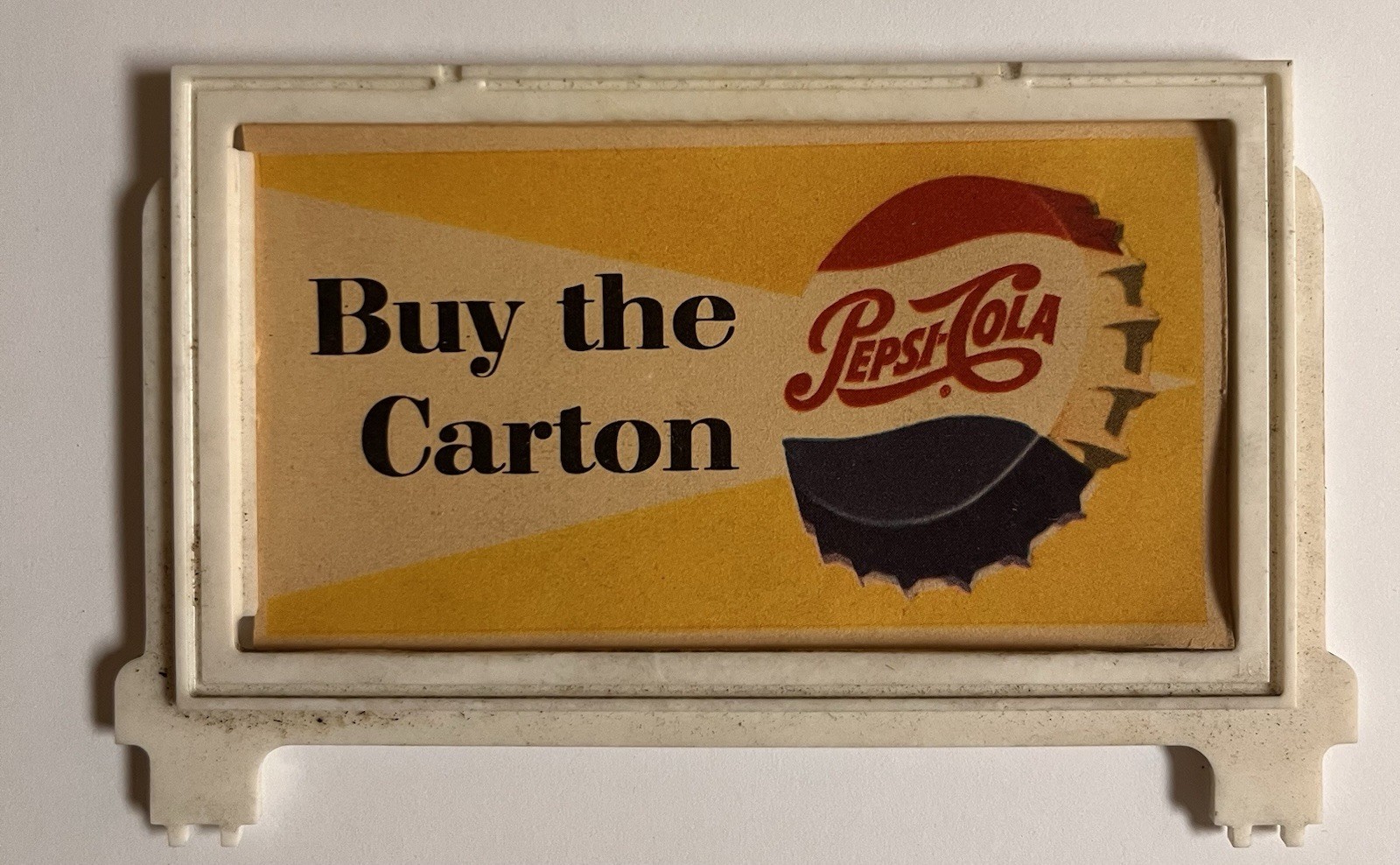 Vintage Double-Sided Sign Pepsi-Cola & Wrigley's Juicy Fruit Gum Topper