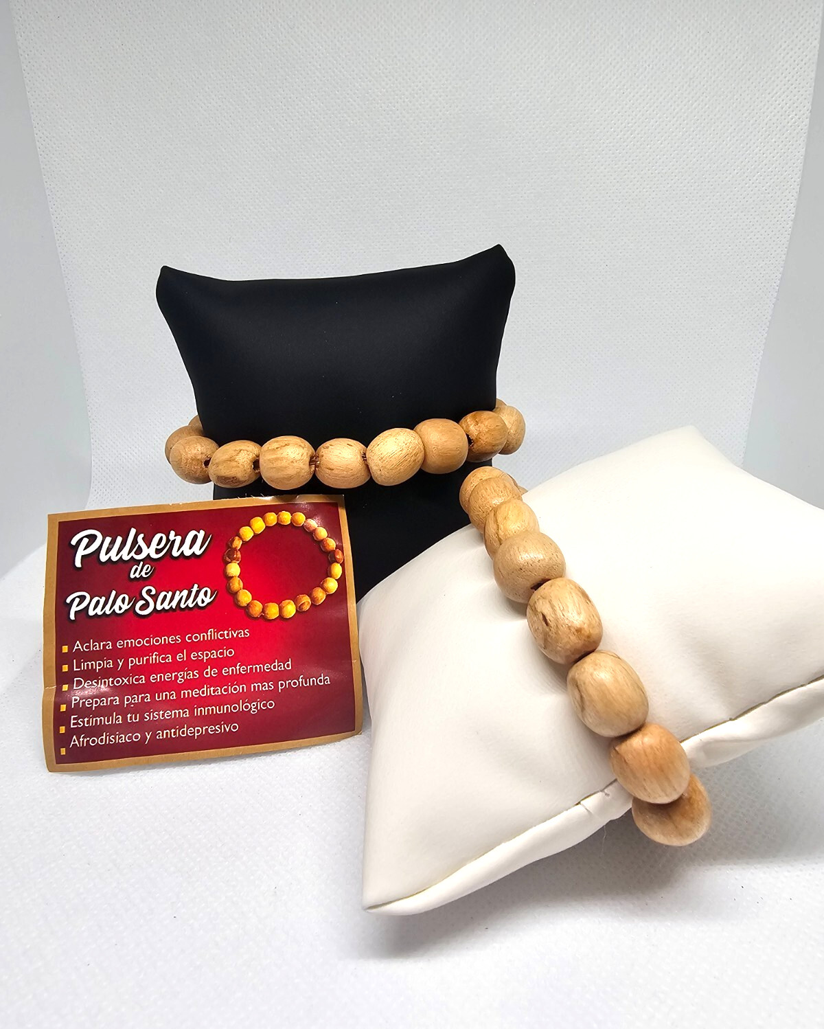 PULSERA PALO SANTO / HOLY WOOD BRACELET PROTEGE MALAS ENERGIAS LIBERA LIMPIA 1PC