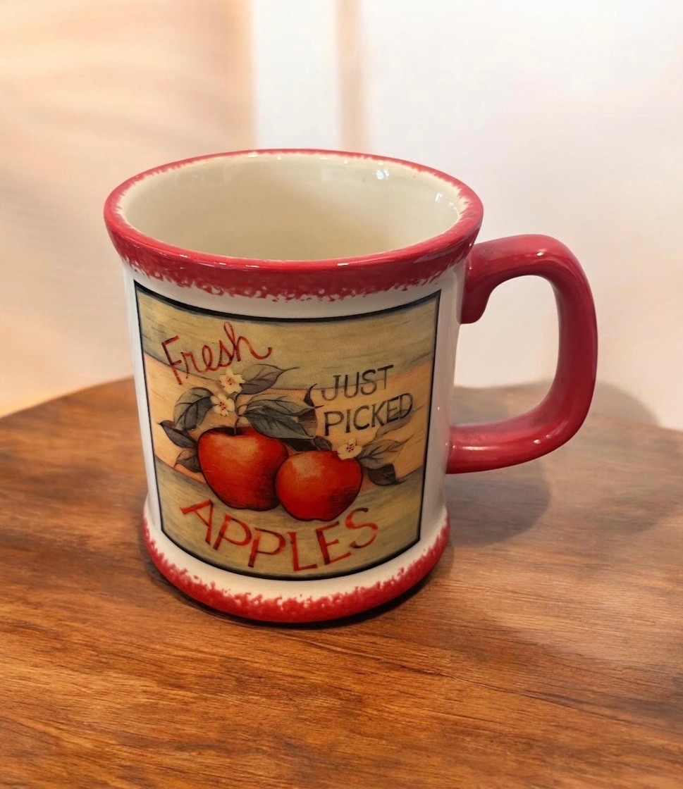 Vintage Cracker Barrel Old Country Store Farmers Market Apple Mug Susan Winget Vintage Cracker Barrel Old Country Store Farmers Market Apple Mug Susan Winget