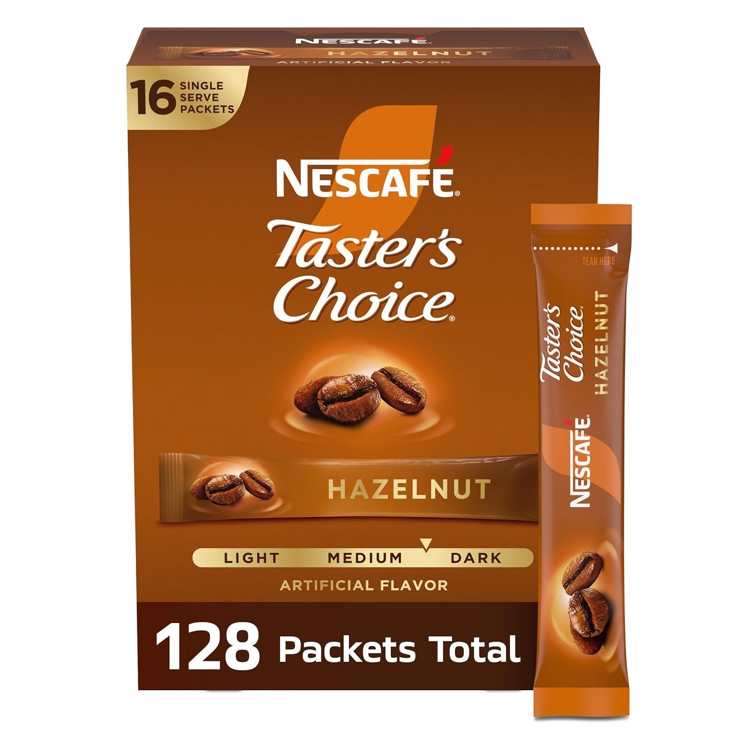 NESCAFÉ Taster's Choice, Instant Coffee Packets, 16 Count (Pack of 8), Black NESCAFÉ Taster's Choice, Instant Coffee Packets, 16 Count (Pack of 8), Black