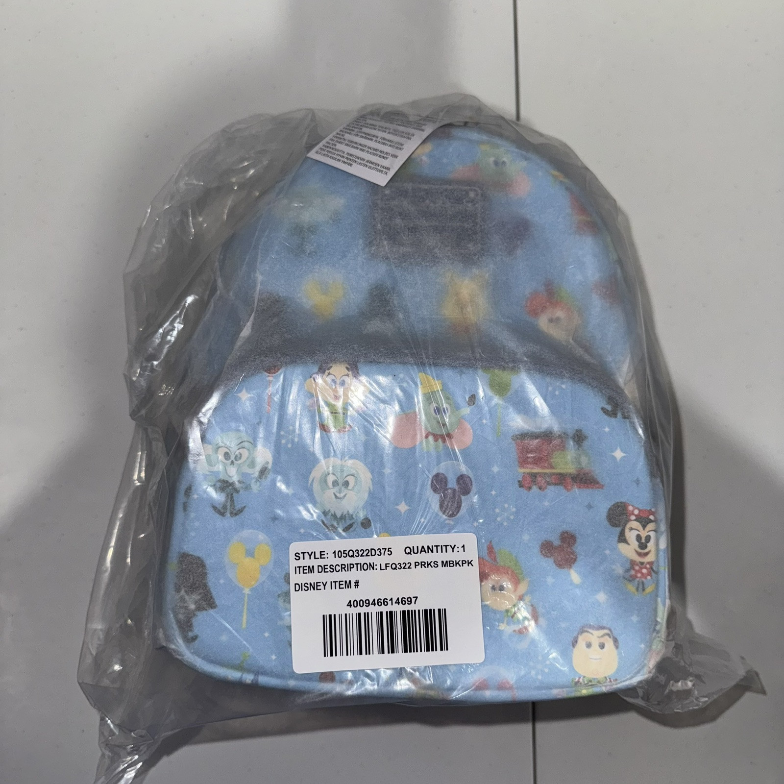2022 Disney Parks Loungefly Chibi Icons Characters Attractions Mini Backpack NWT