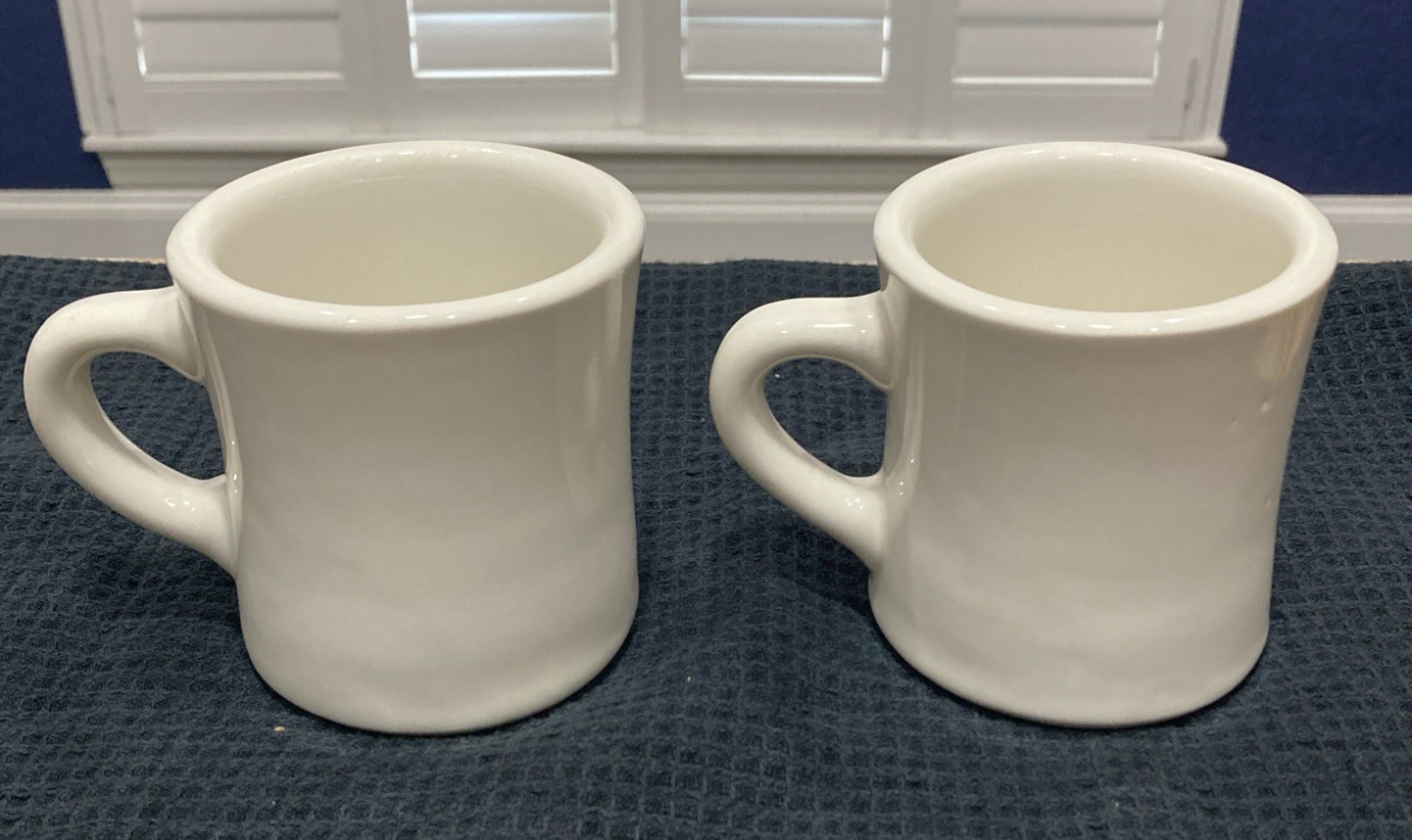 Vintage Ultima Coffee Mug Cup Heavy Diner Restaurant Ware Cream Set of 2