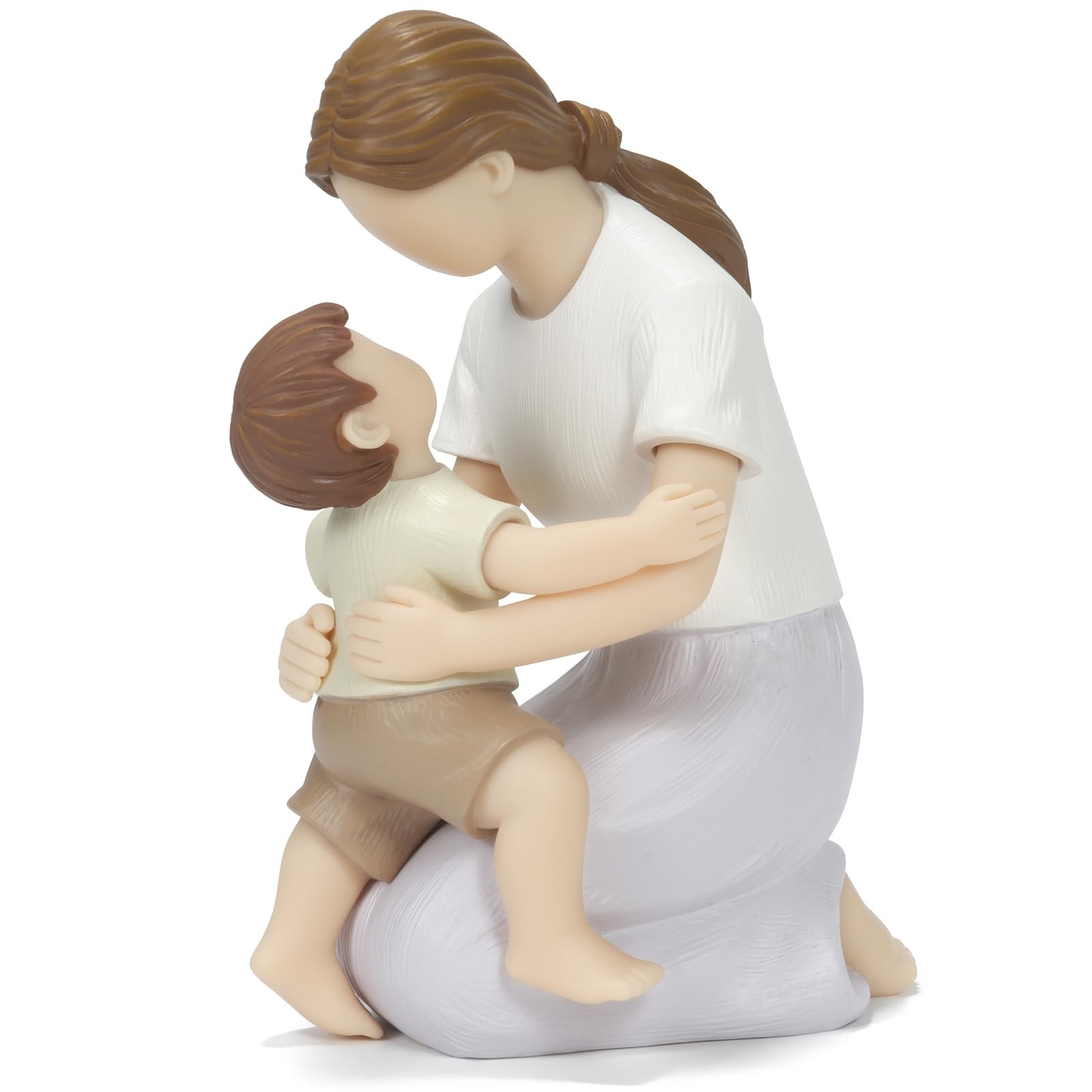 HandPainted Mother And Son Figurine Heartwarming Maternal Love Bond Statue HandPainted Mother And Son Figurine Heartwarming Maternal Love Bond Statue