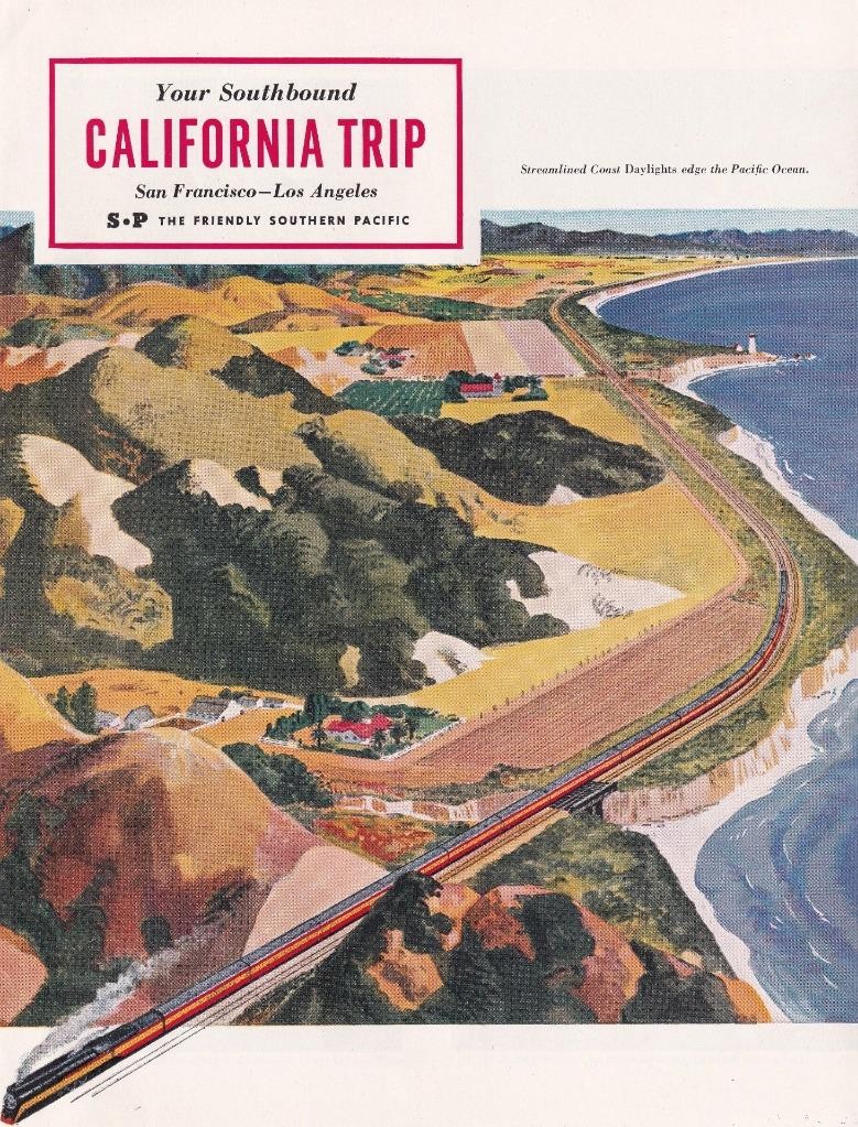 1946 Southern Pacific Railroad -- Coastal route San Francisco to Los Angeles