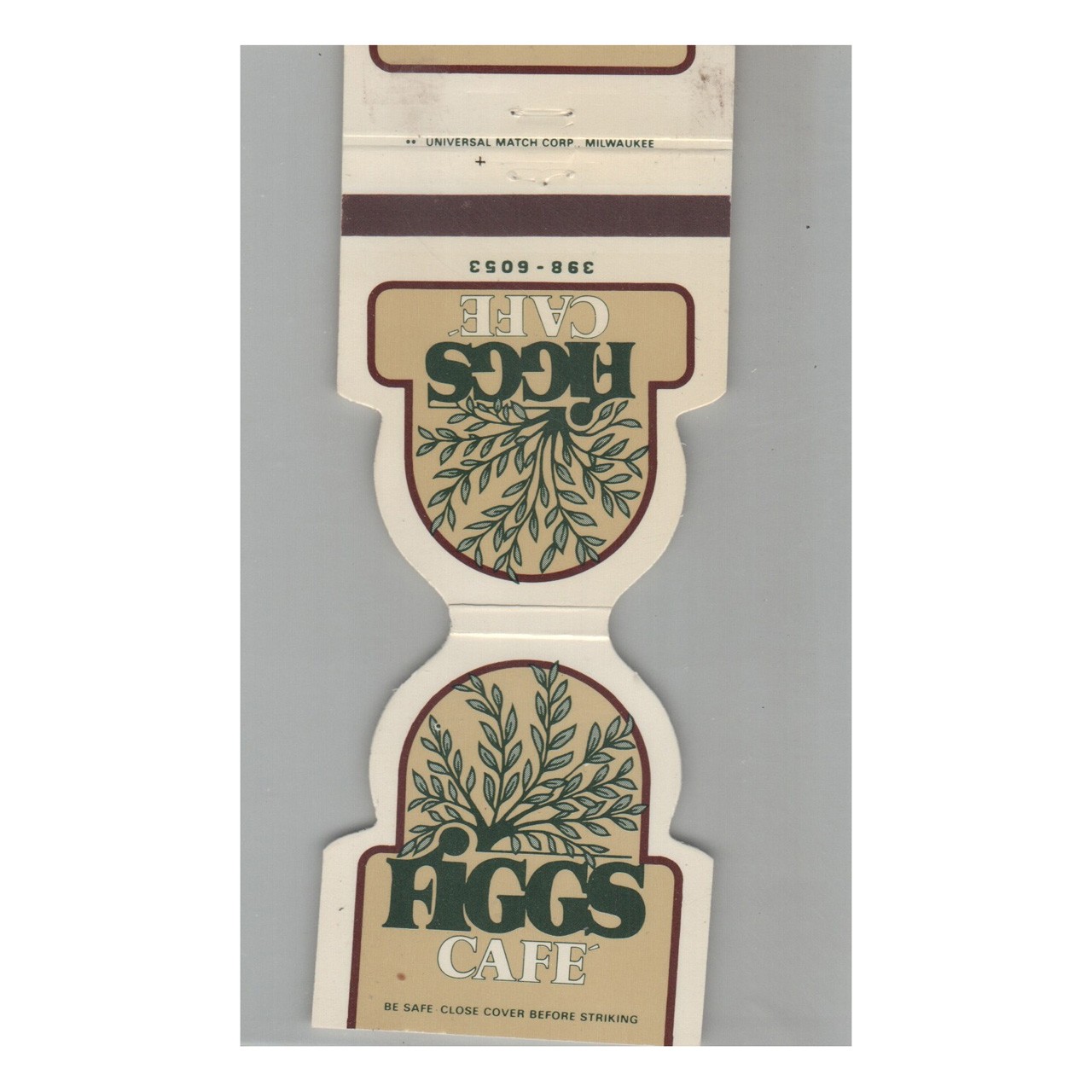 Matchbook Cover Figgs Cafe Rockford IL Matchbook Cover Figgs Cafe Rockford IL