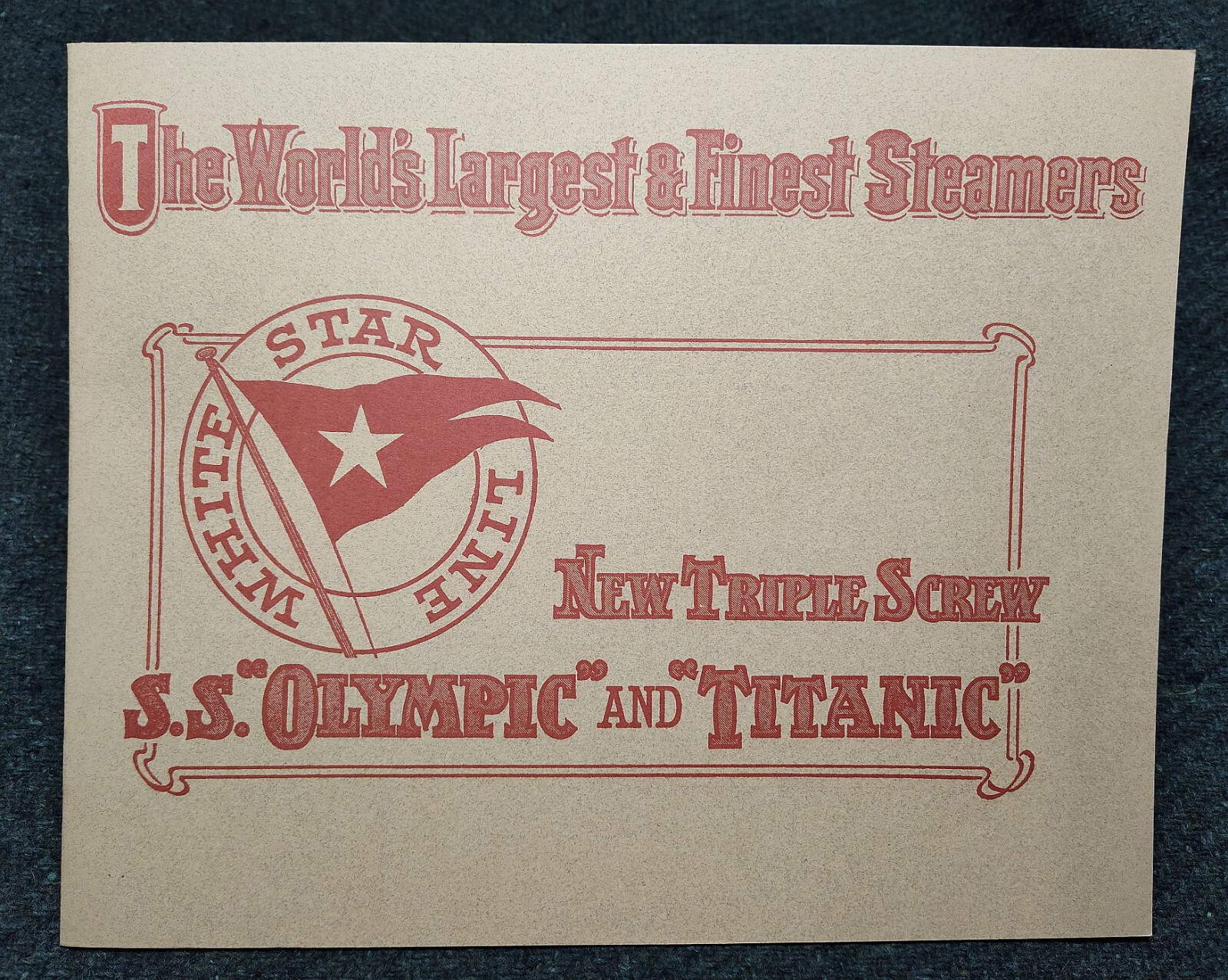 RMS Titanic & Olympic Advertising Booklet, White Star Line 1911, FREE GIFT RMS Titanic & Olympic Advertising Booklet, White Star Line 1911, FREE GIFT